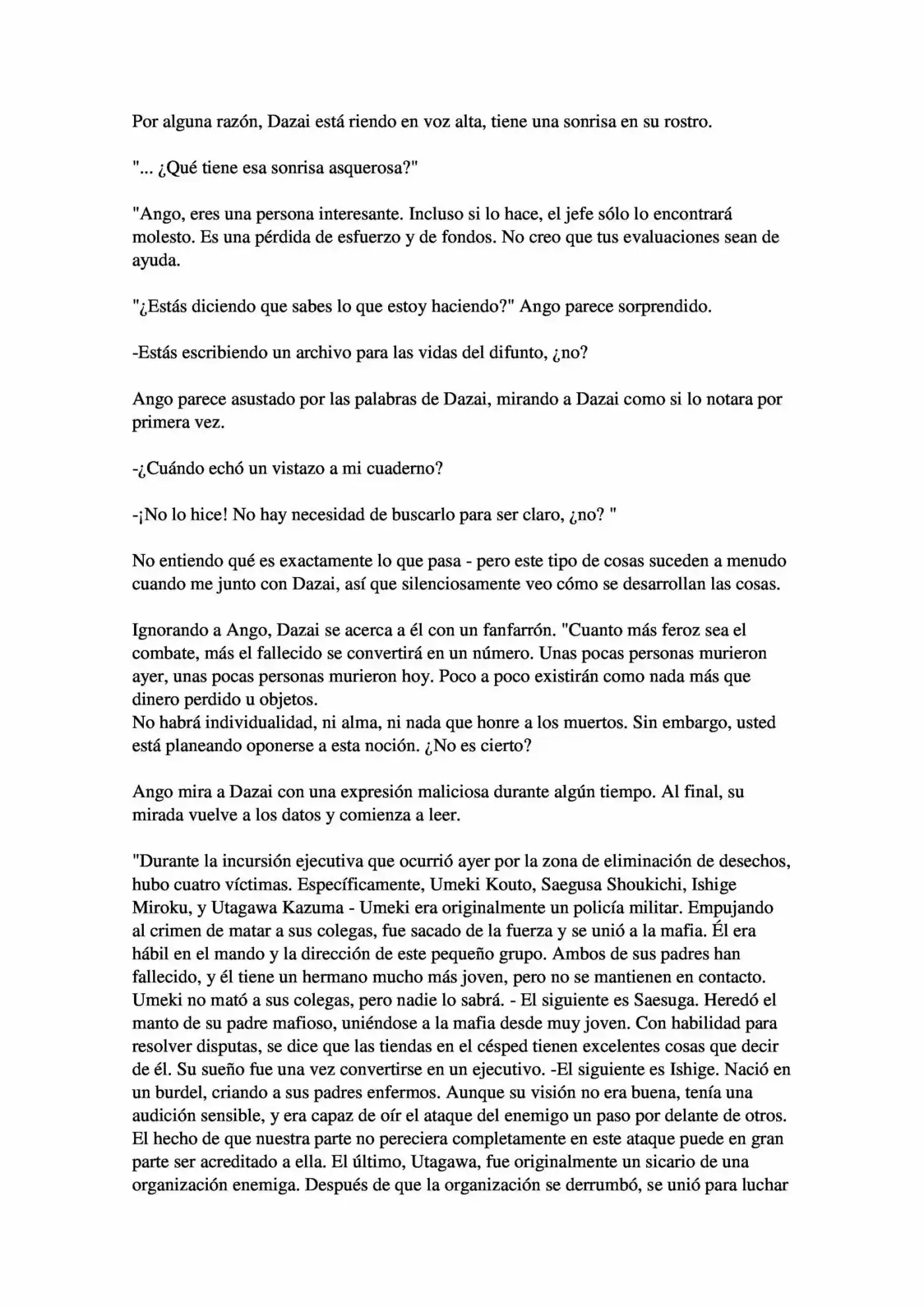Osamu Dazai Y La Era Oscura (Novela) - Capítulo 2 - Página 18 - LectorTMOo