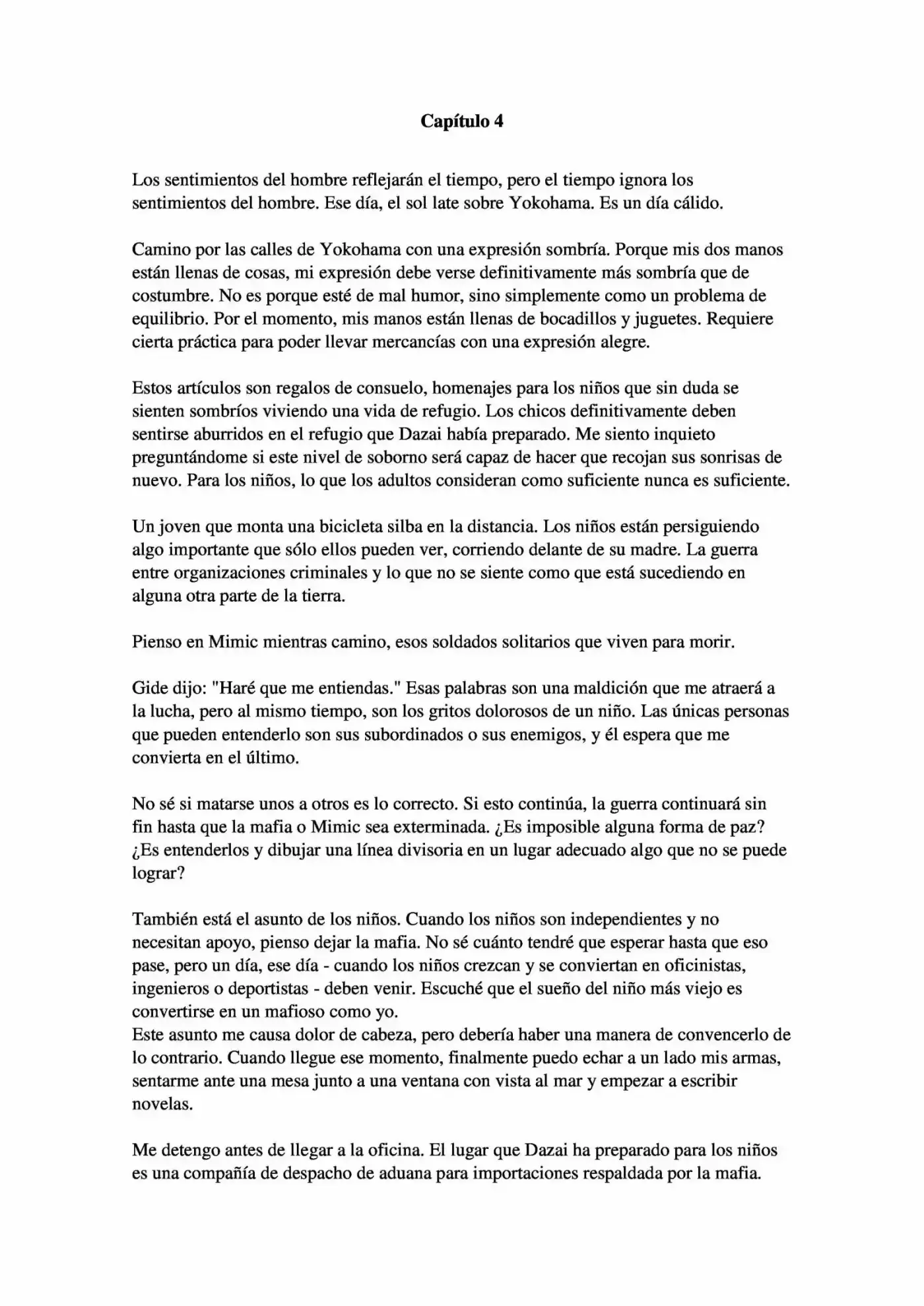 Osamu Dazai Y La Era Oscura (Novela) - Capítulo 4 - Página 1 - LectorTMOo