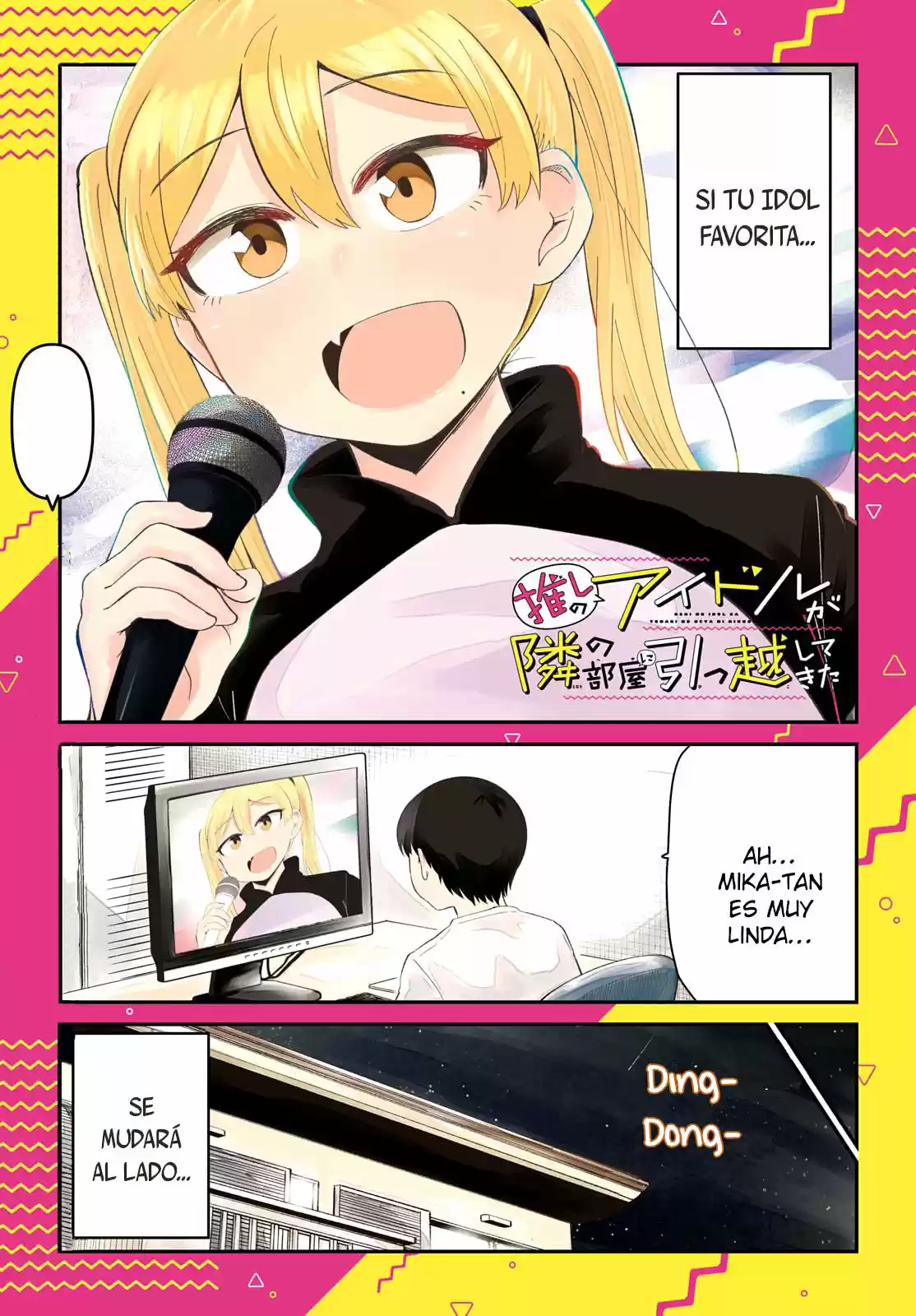 Oshi no Idol ga Tonari no Heya ni Hikkoshite Kita - Capítulo 1 - Página 1 - LectorTMOo