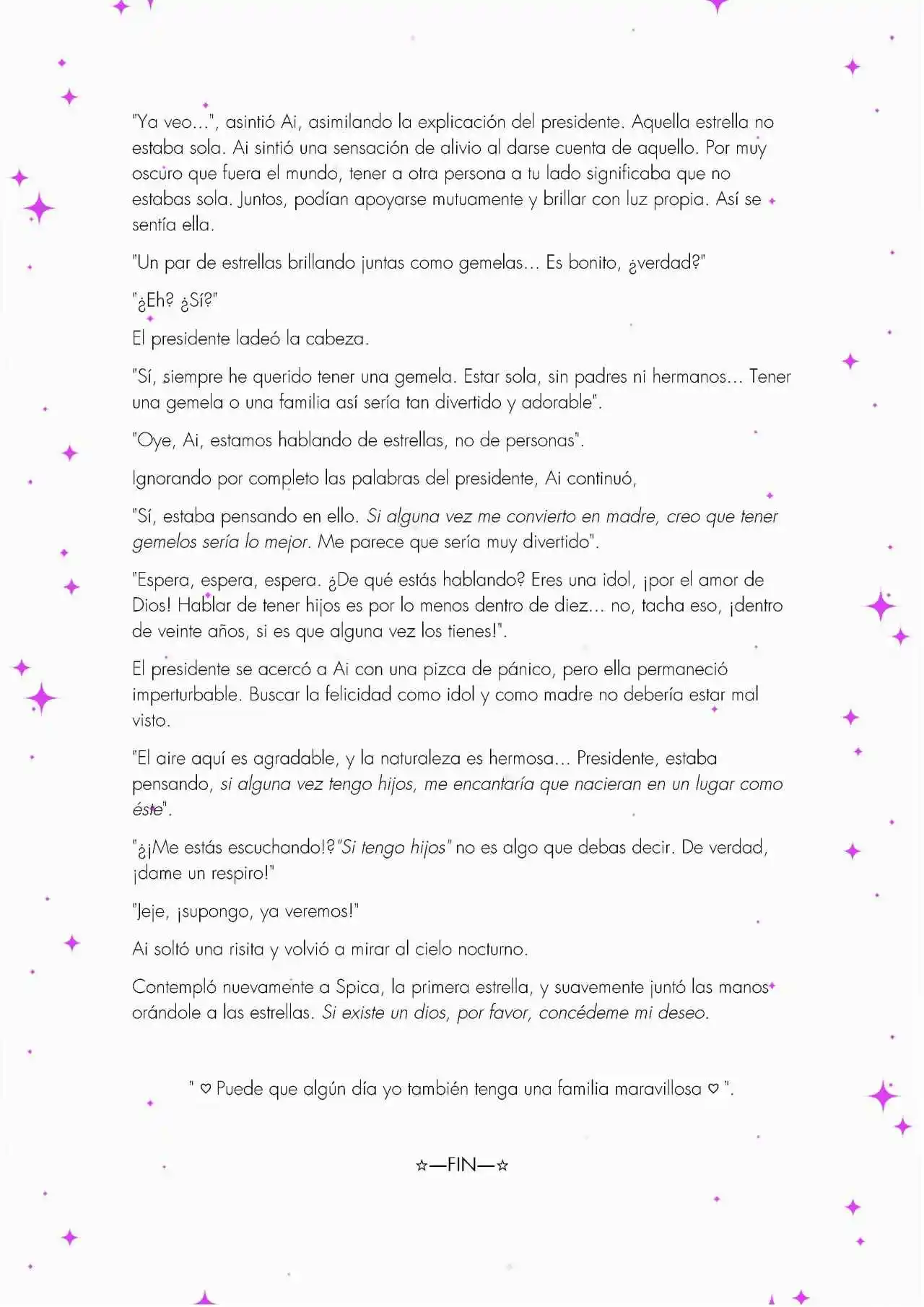 Oshi No Ko: Spica, The First Star (Novela) - Capítulo 4 - Página 9 - LectorTMOo