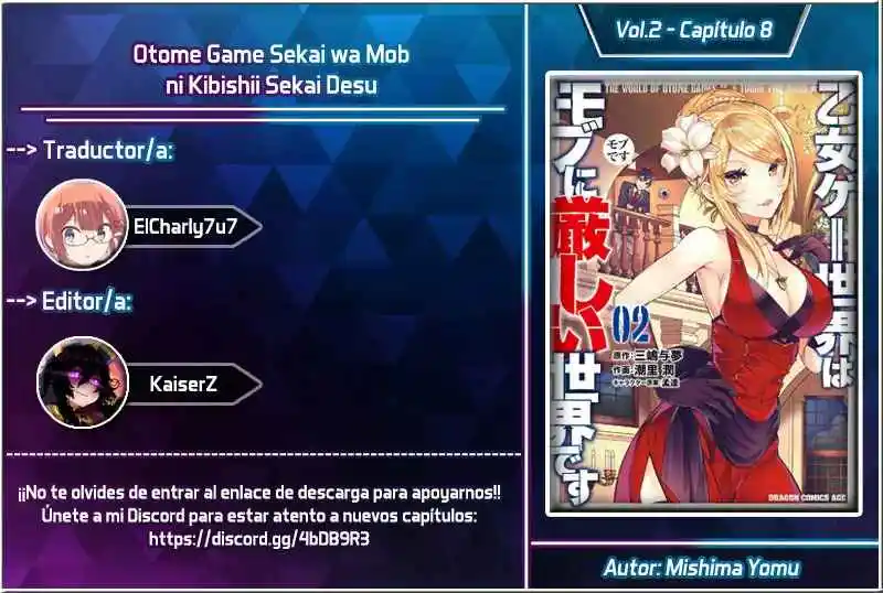 Otomege Sekai Wa Mob Ni Kibishii Sekai Desu - Capítulo 8 - Página 1 - LectorTMOo