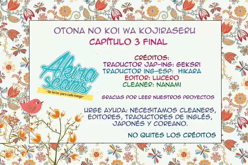 Otona No Koi Wa Kojiraseru - Capítulo 3 - Página 1 - LectorTMOo