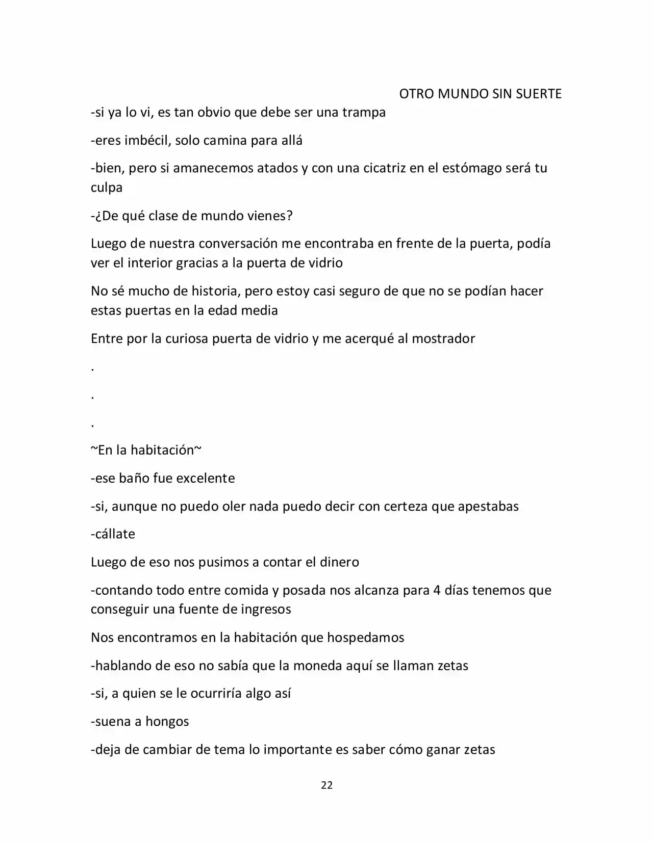 Otro Mundo Sin Suerte (Novela) - Capítulo 5 - Página 2 - LectorTMOo