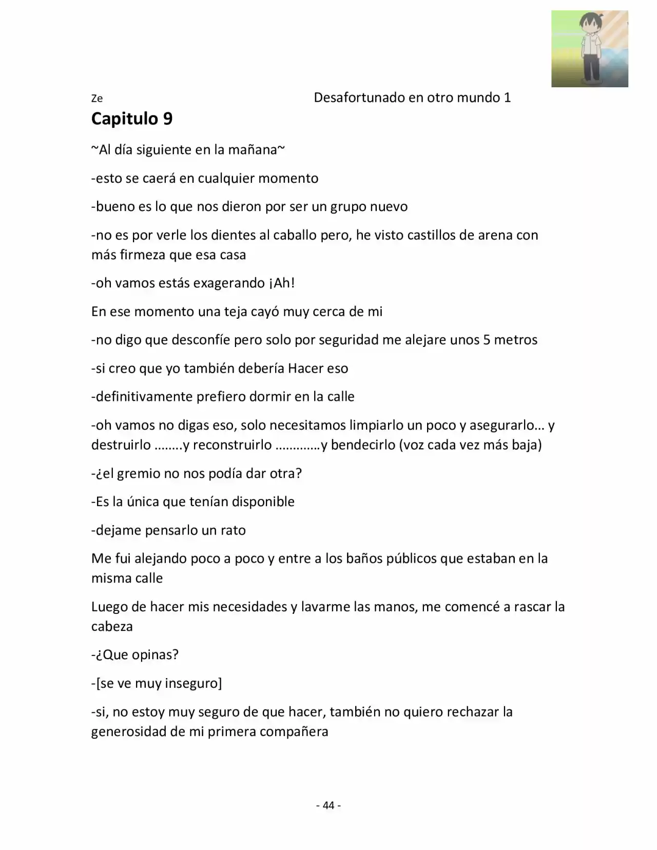 Otro Mundo Sin Suerte (Novela) - Capítulo 9 - Página 1 - LectorTMOo