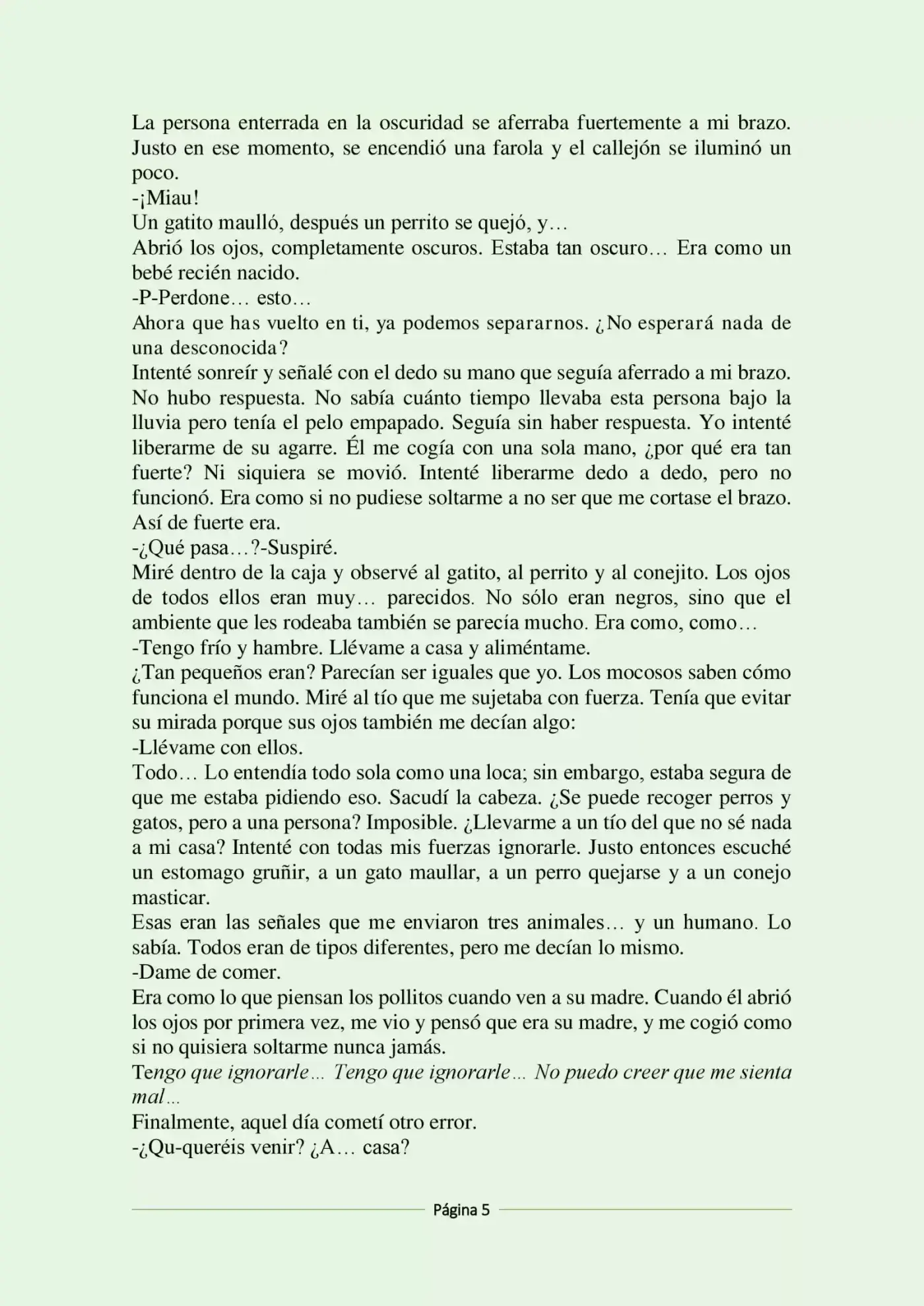 Our House Pets (Novela) - Capítulo 2 - Página 5 - LectorTMOo