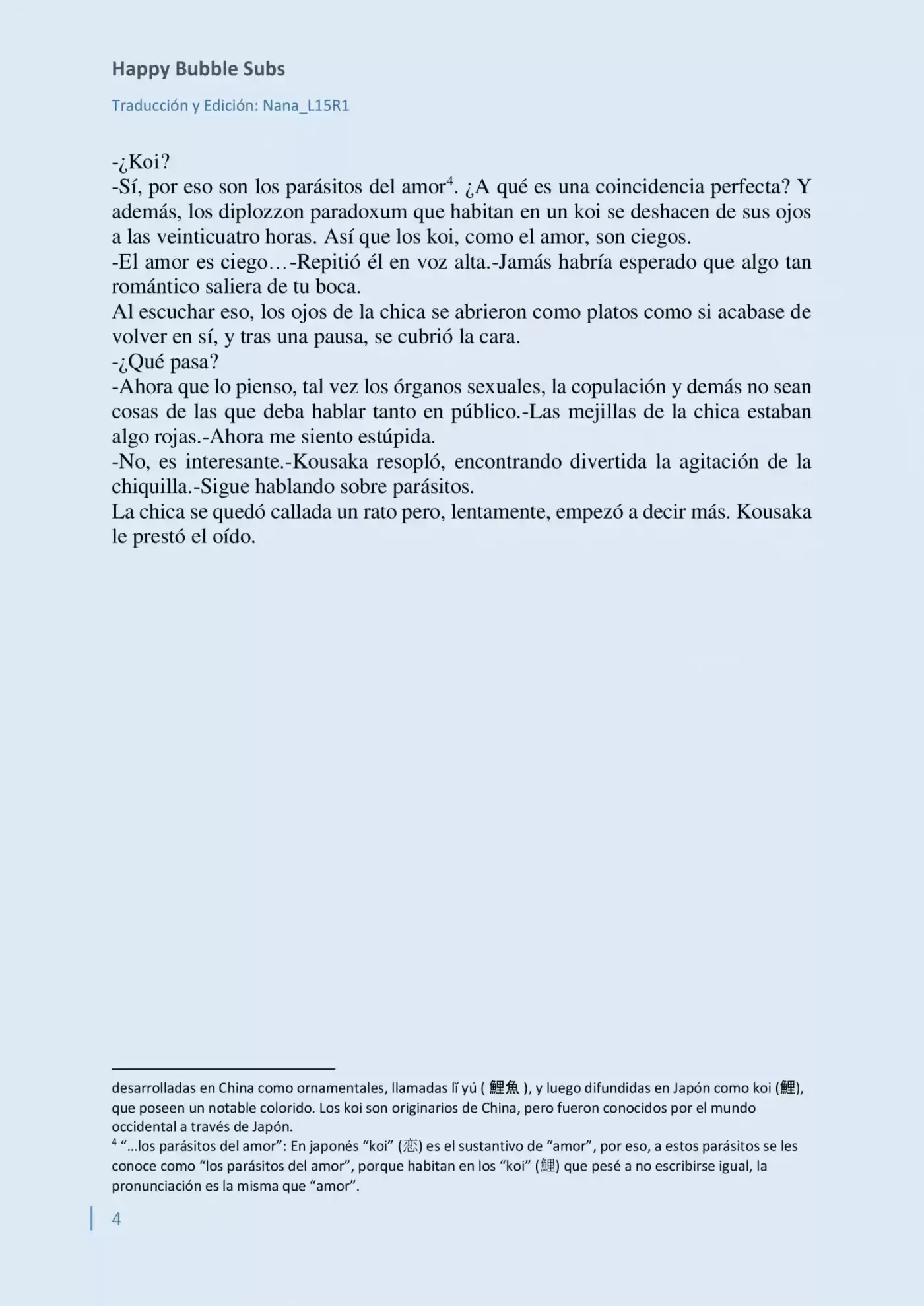 Parasite In Love (Novela) - Capítulo - Página 4 - LectorTMOo