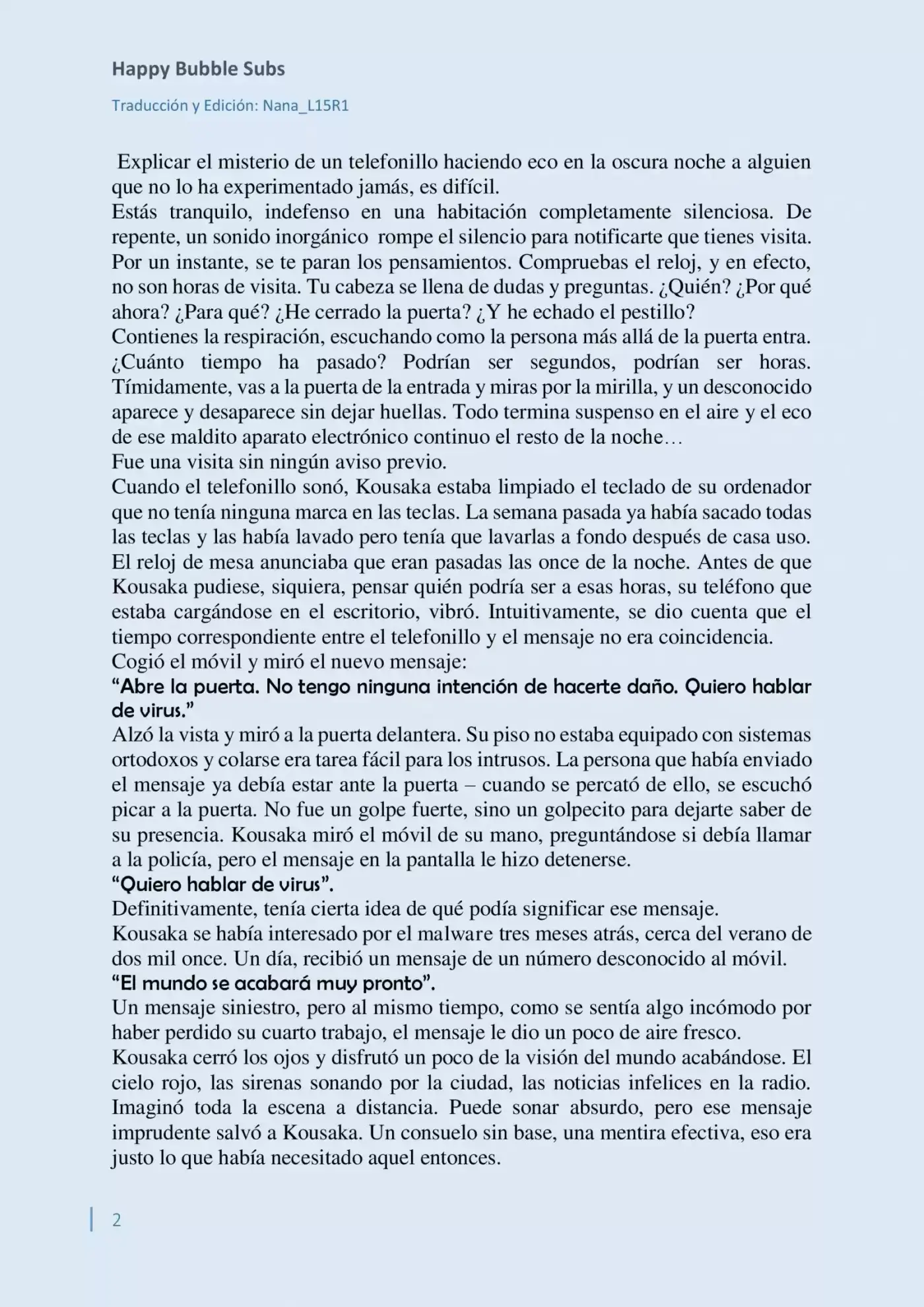 Parasite In Love (Novela) - Capítulo 2 - Página 2 - LectorTMOo