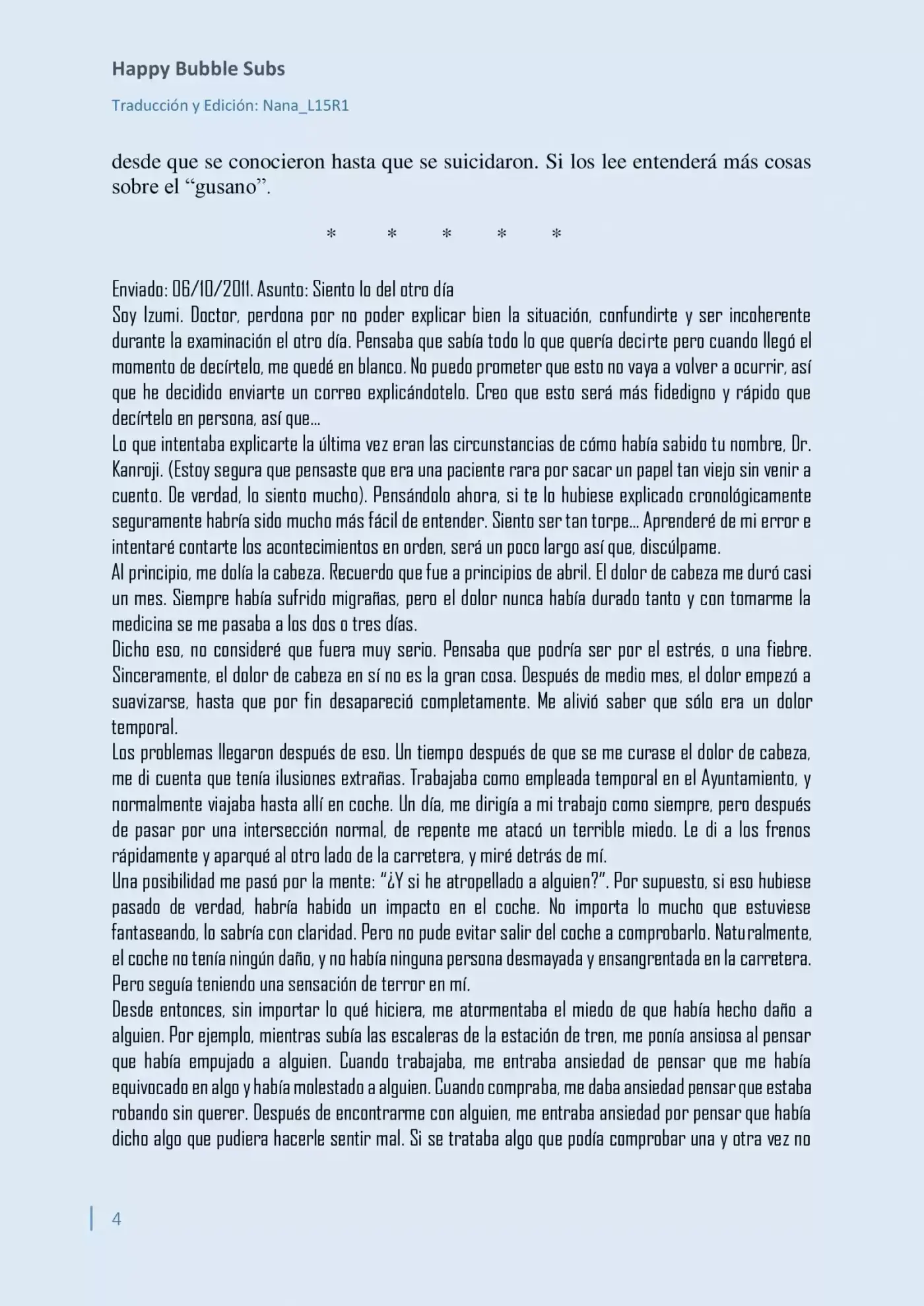 Parasite In Love (Novela) - Capítulo 6 - Página 4 - LectorTMOo
