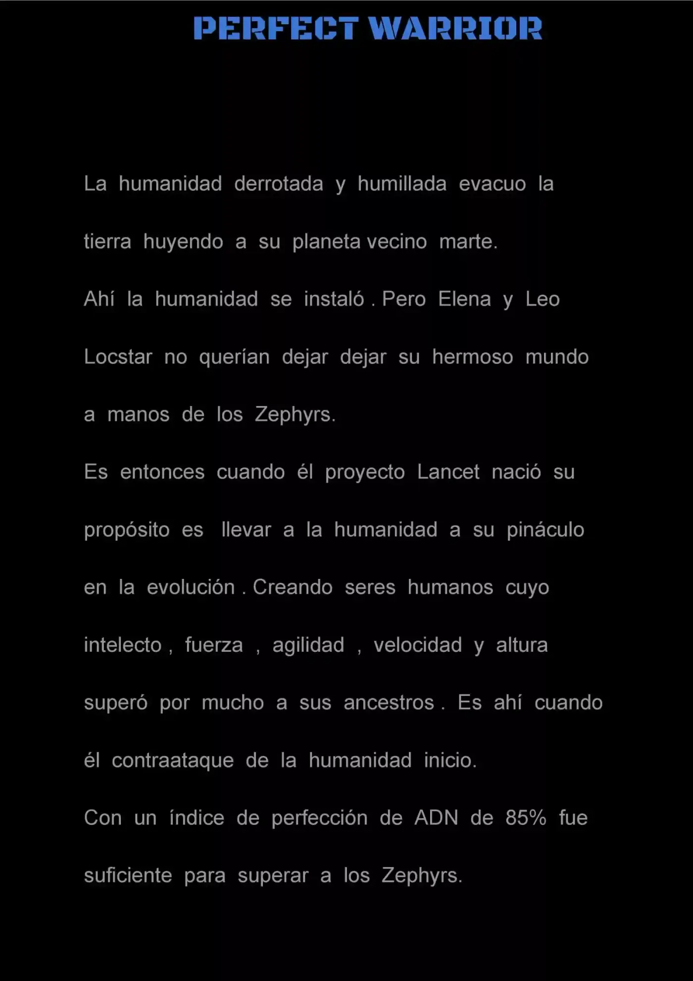 Perfect Warrior (Novela) - Capítulo  - Página 4 - LectorTMOo