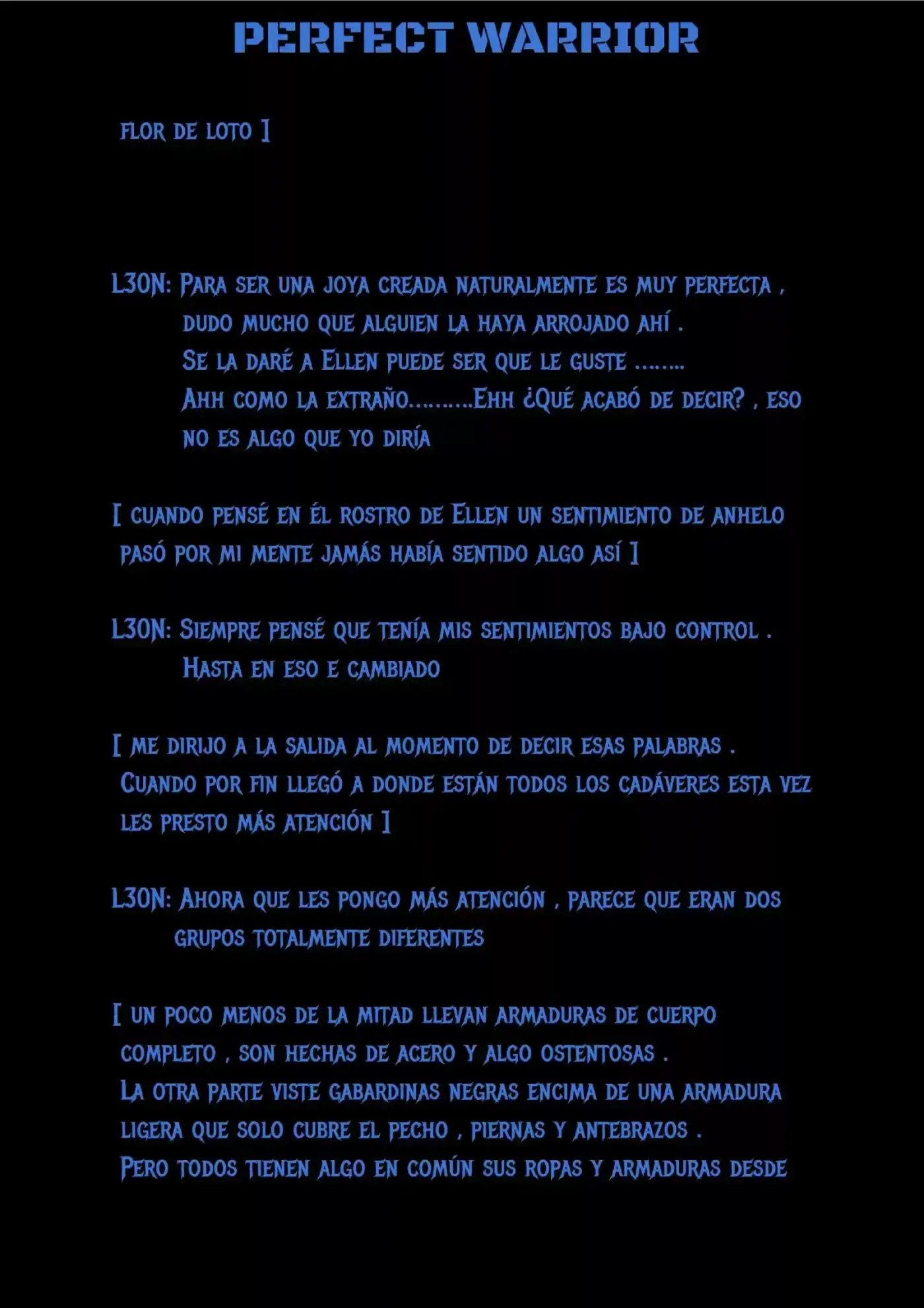Perfect Warrior (Novela) - Capítulo 12 - Página 6 - LectorTMOo