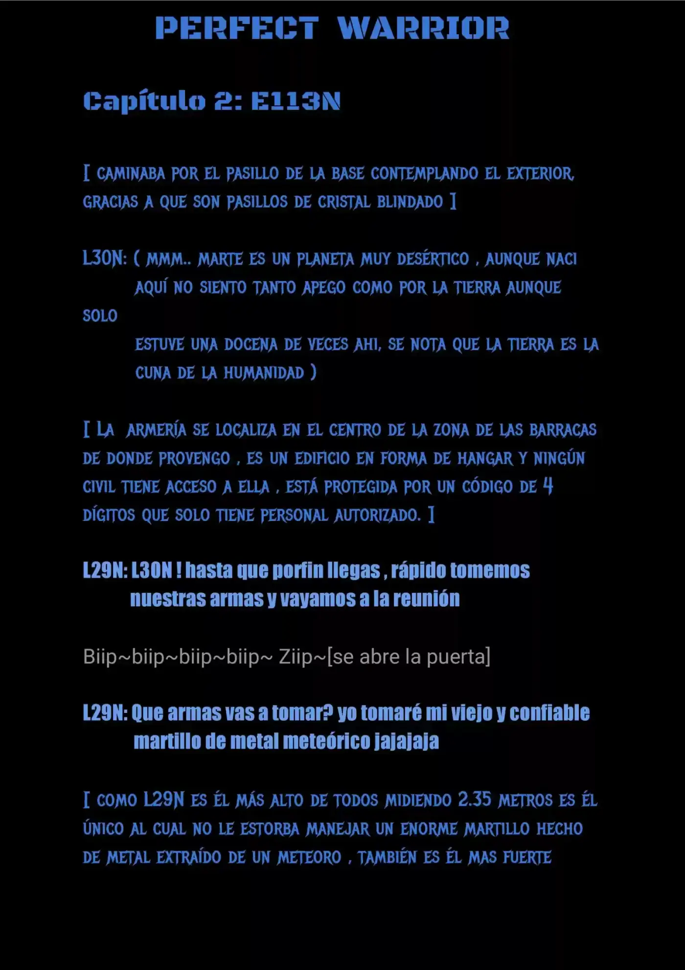 Perfect Warrior (Novela) - Capítulo 2 - Página 1 - LectorTMOo