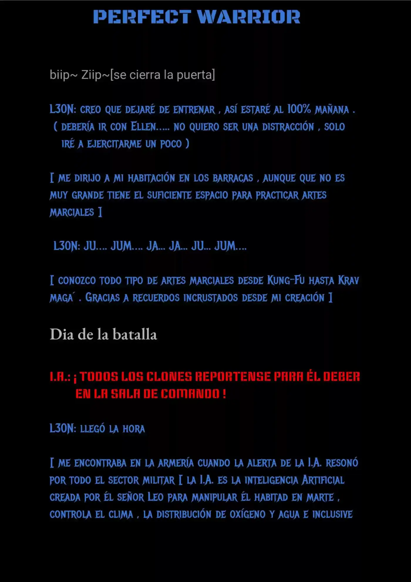 Perfect Warrior (Novela) - Capítulo 4 - Página 3 - LectorTMOo