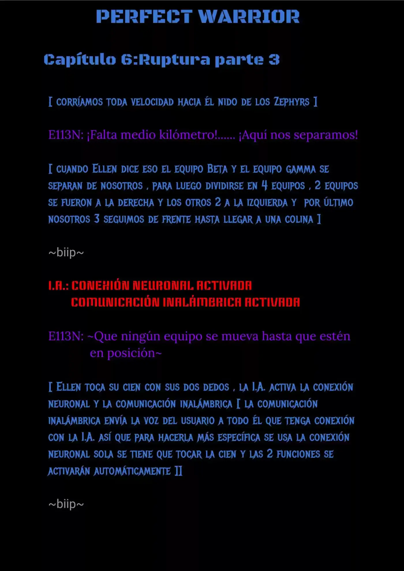 Perfect Warrior (Novela) - Capítulo 6 - Página 1 - LectorTMOo