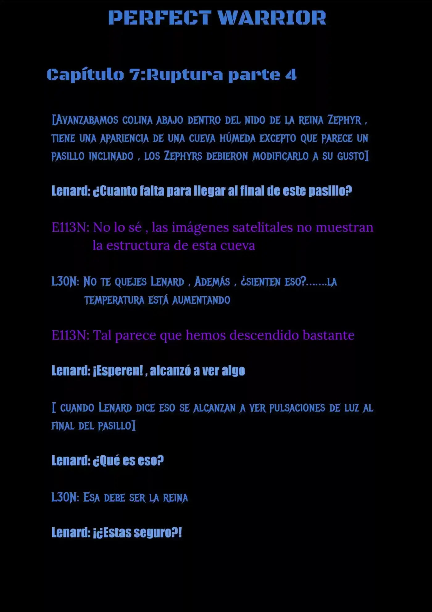 Perfect Warrior (Novela) - Capítulo 7 - Página 1 - LectorTMOo