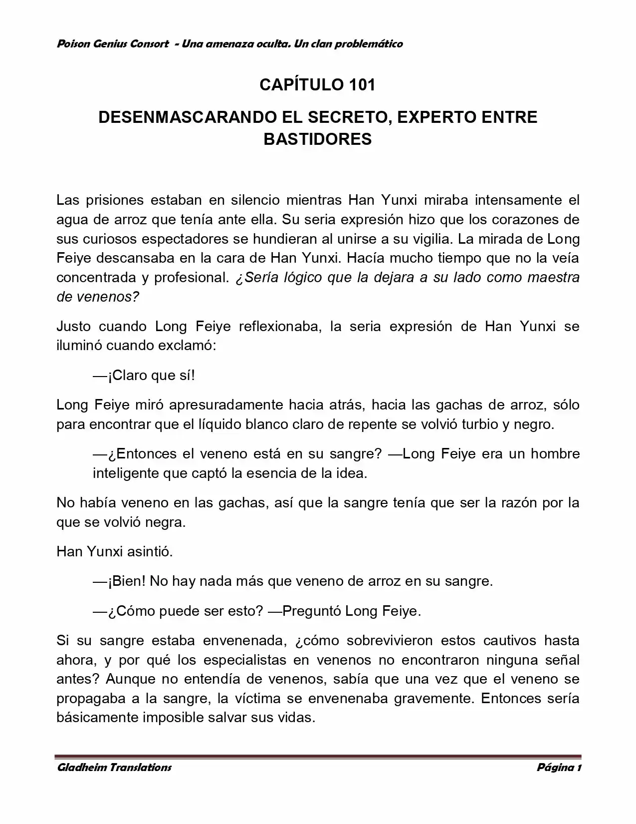 Poison Genious Consort (Novela) - Capítulo 101 - Página 1 - LectorTMOo