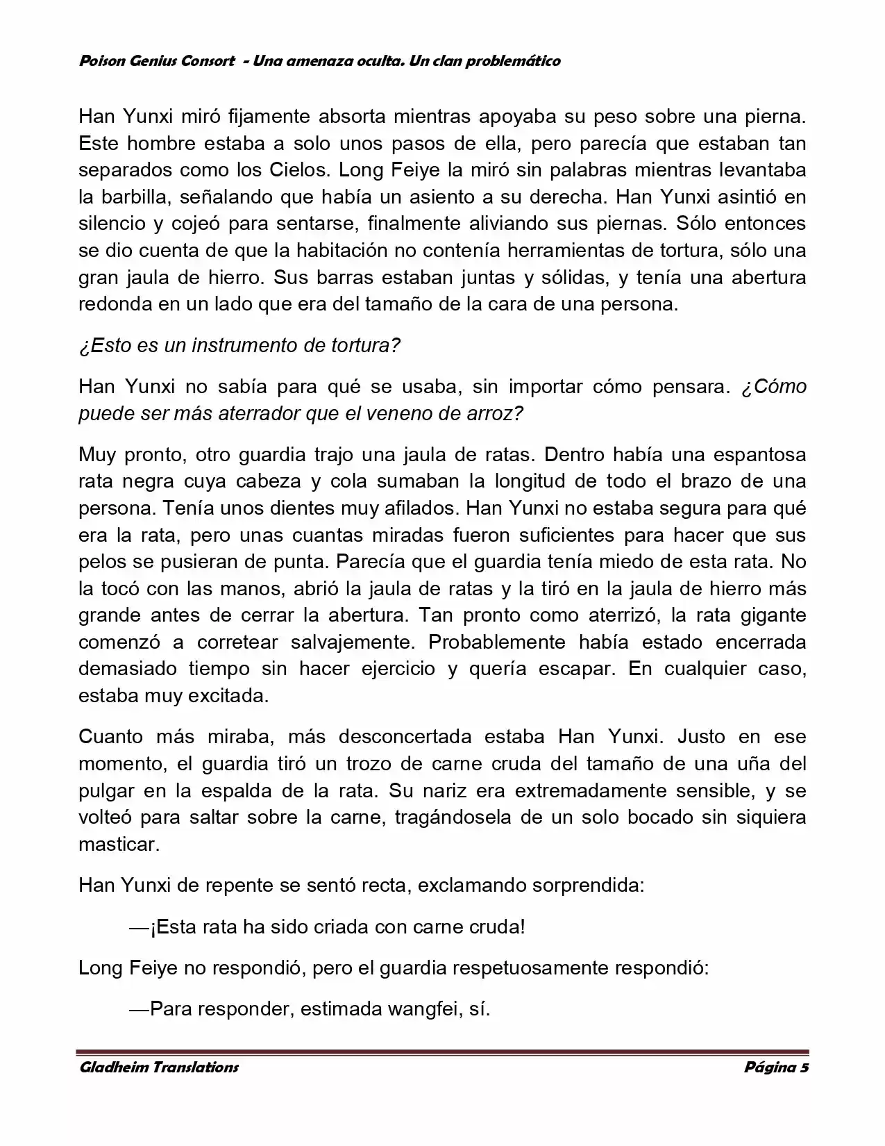 Poison Genious Consort (Novela) - Capítulo 101 - Página 5 - LectorTMOo
