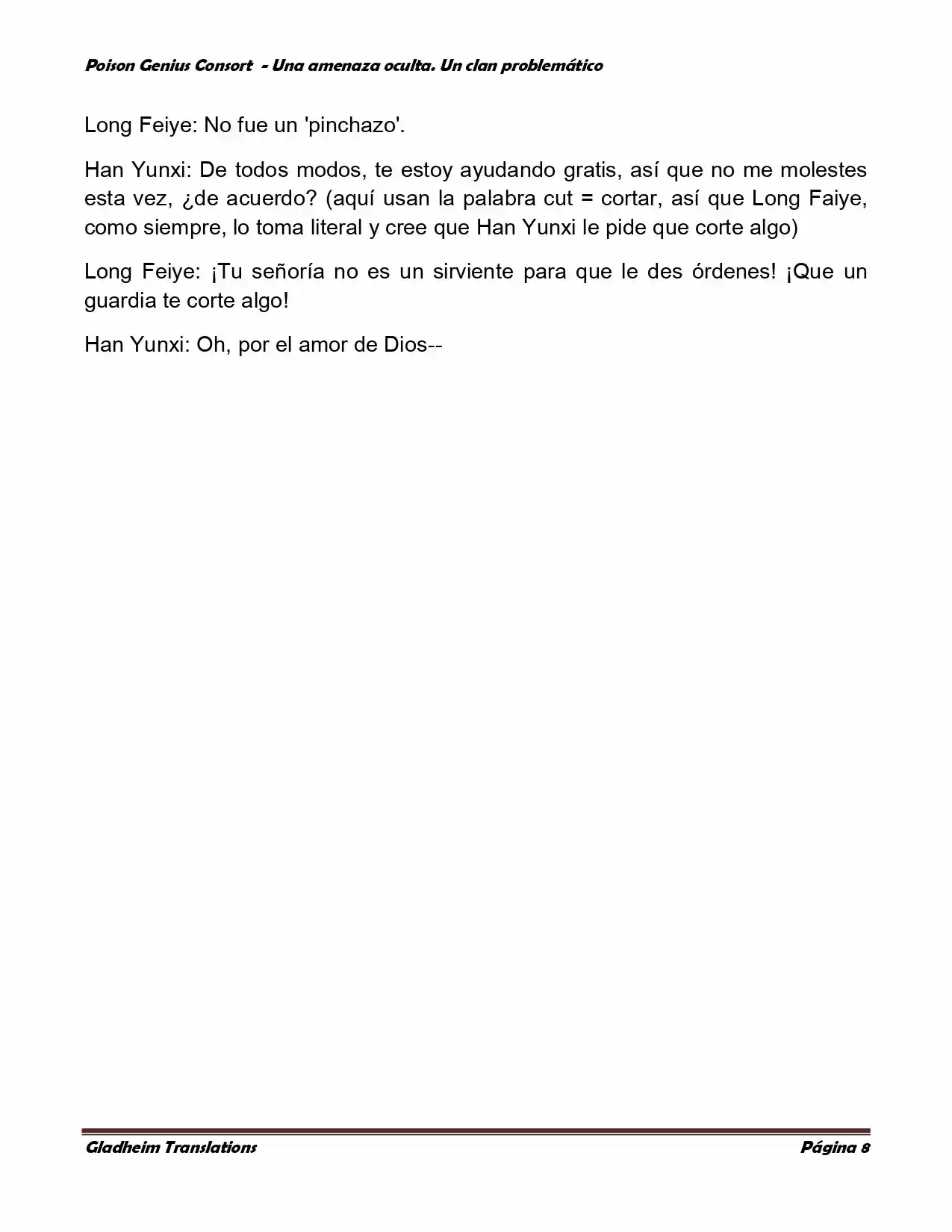 Poison Genious Consort (Novela) - Capítulo 101 - Página 8 - LectorTMOo