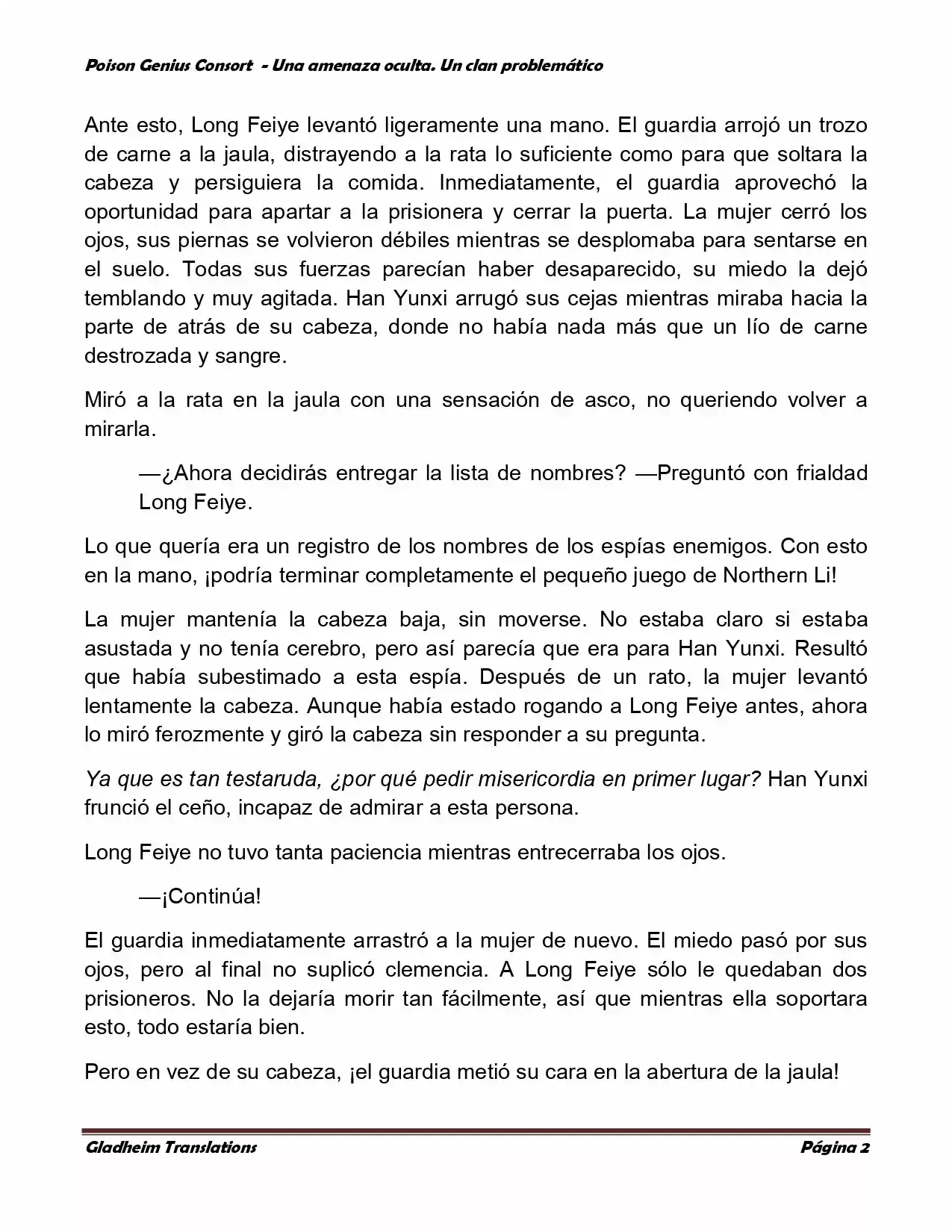 Poison Genious Consort (Novela) - Capítulo 102 - Página 2 - LectorTMOo