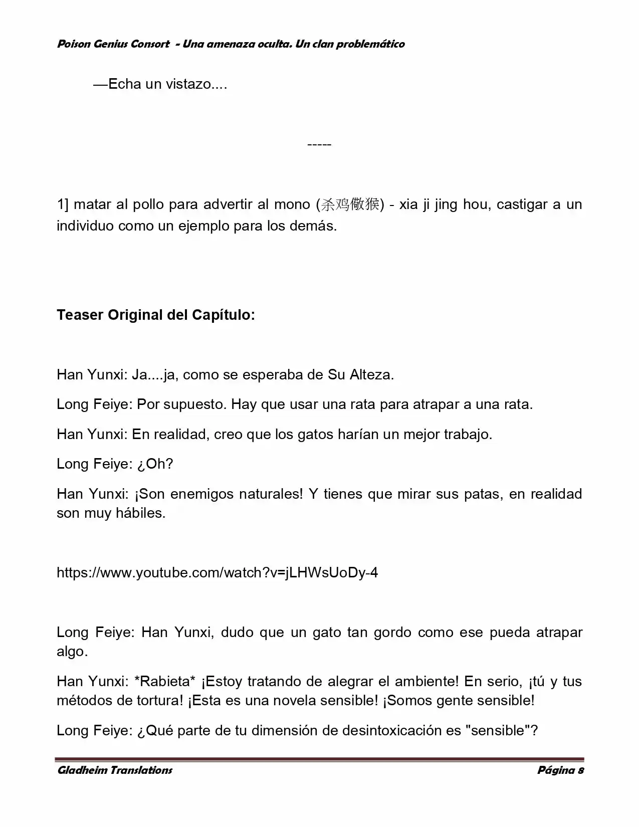Poison Genious Consort (Novela) - Capítulo 102 - Página 8 - LectorTMOo
