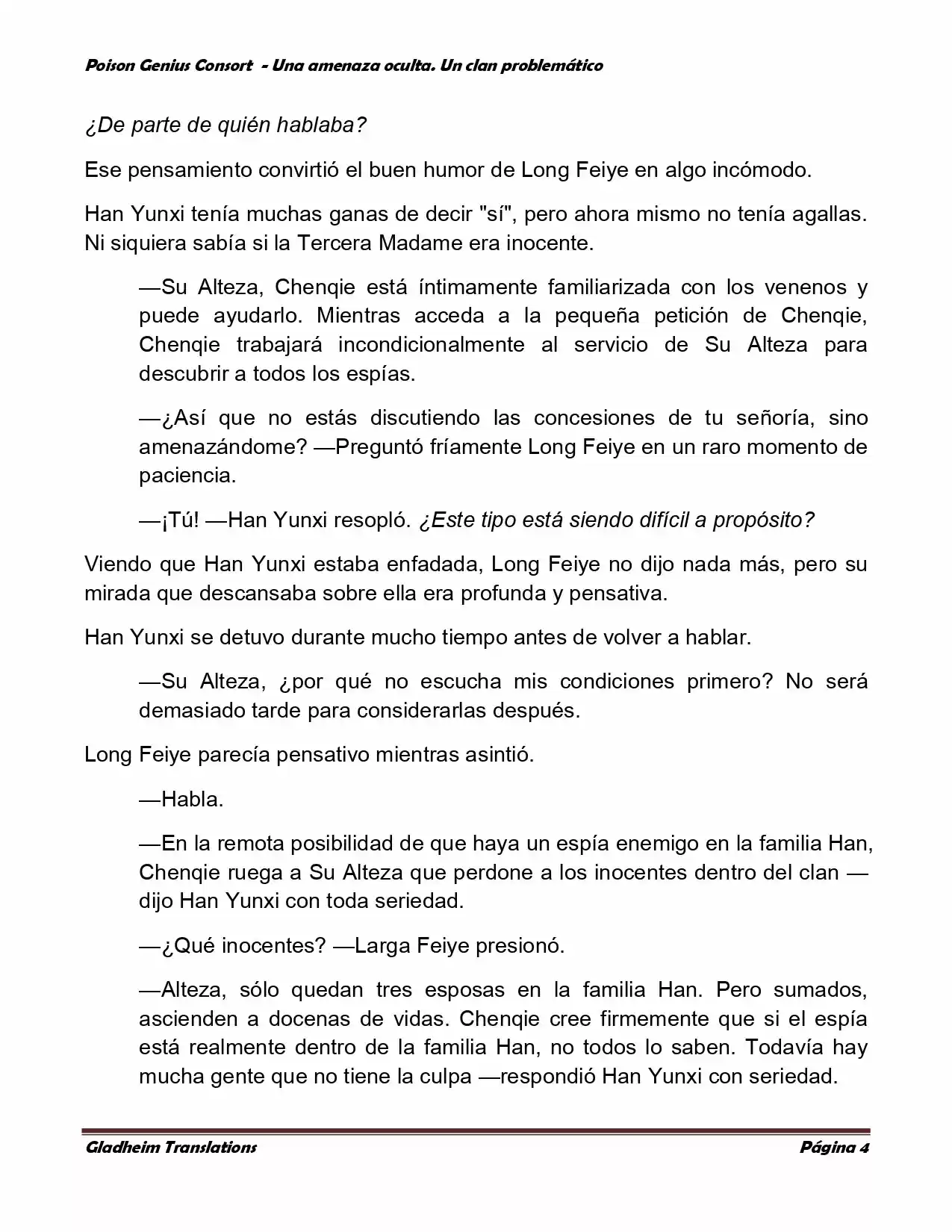 Poison Genious Consort (Novela) - Capítulo 103 - Página 4 - LectorTMOo