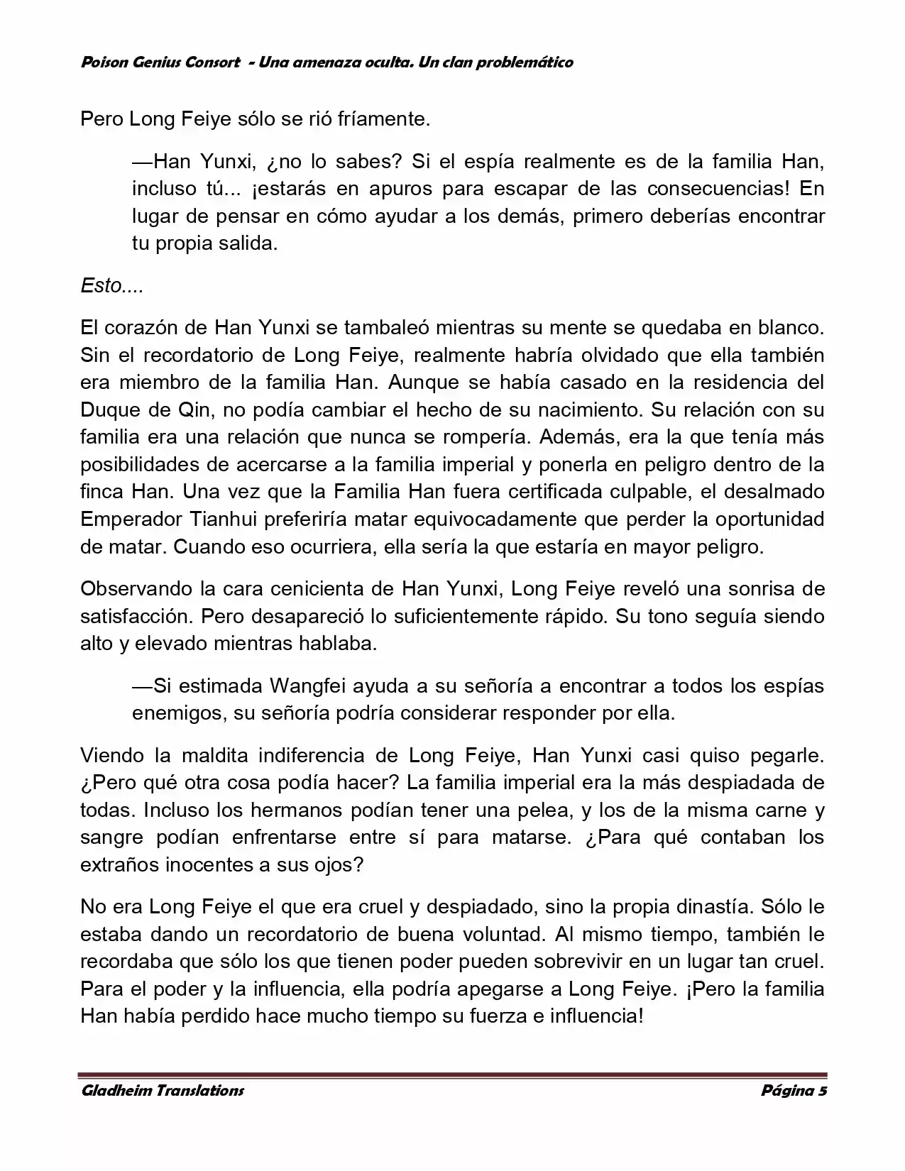 Poison Genious Consort (Novela) - Capítulo 103 - Página 5 - LectorTMOo