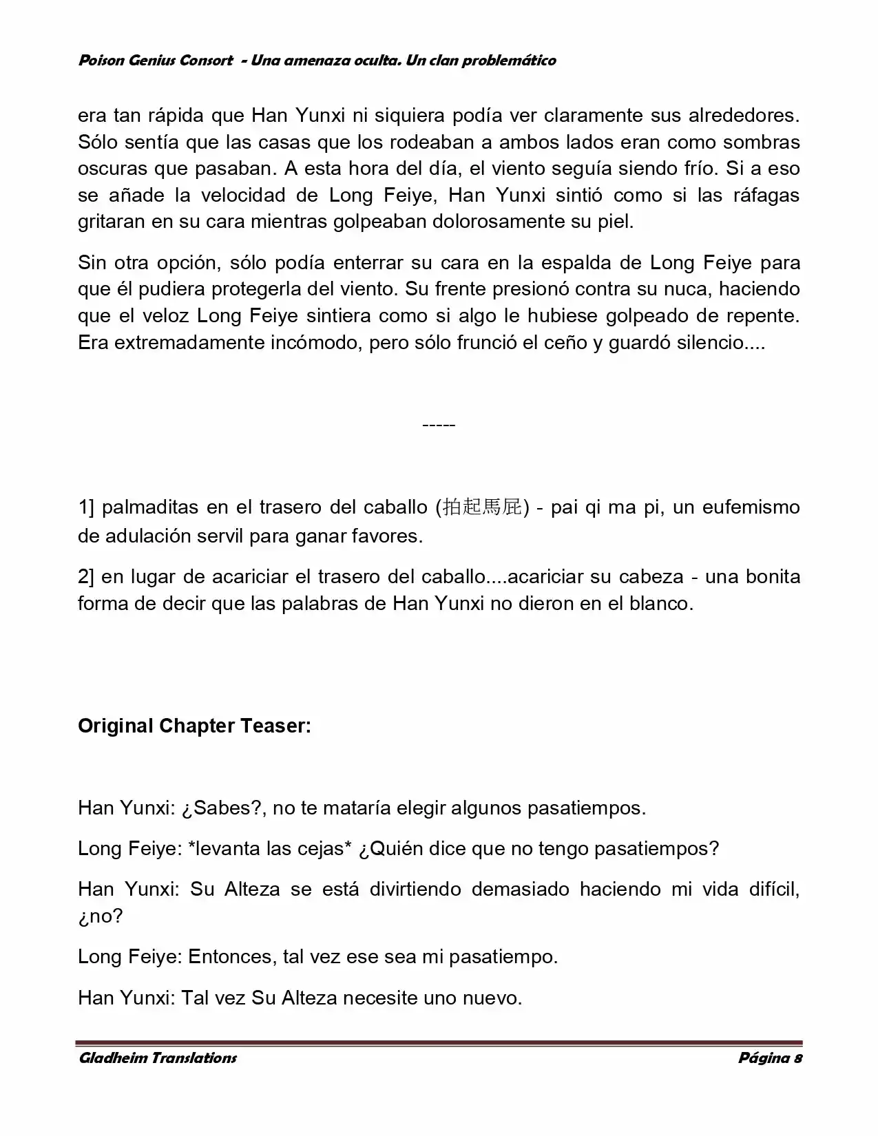 Poison Genious Consort (Novela) - Capítulo 103 - Página 8 - LectorTMOo