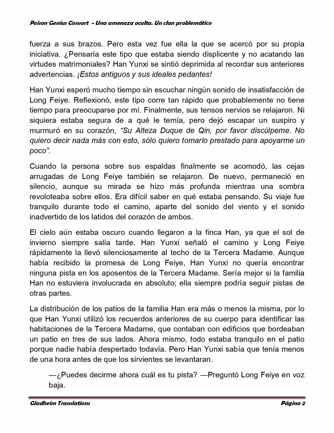 Poison Genious Consort (Novela) - Capítulo 104 - Página 2 - LectorTMOo