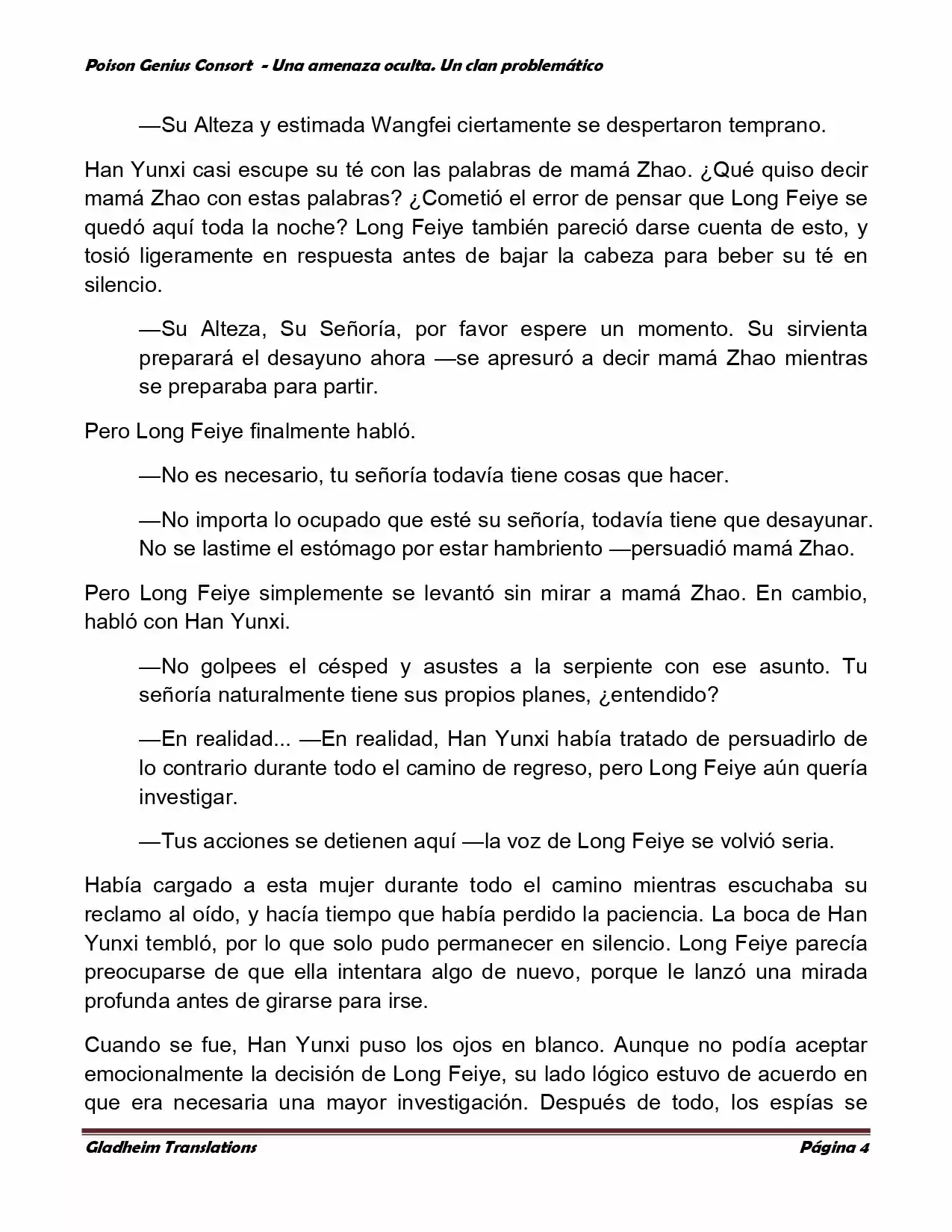 Poison Genious Consort (Novela) - Capítulo 105 - Página 4 - LectorTMOo