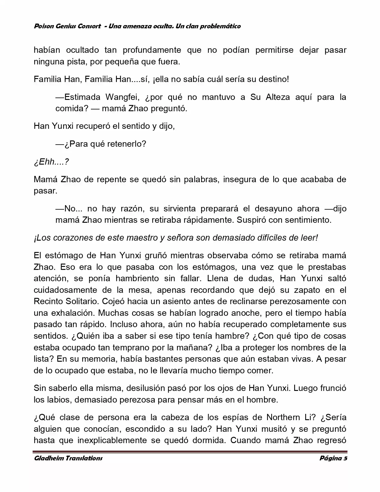 Poison Genious Consort (Novela) - Capítulo 105 - Página 5 - LectorTMOo
