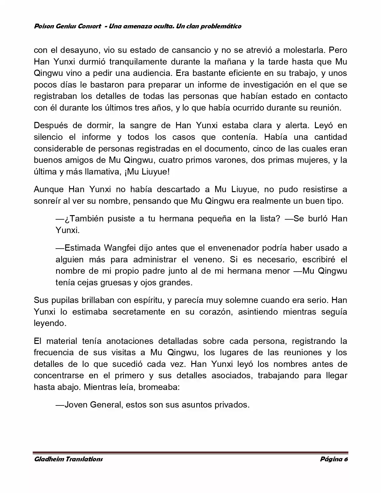 Poison Genious Consort (Novela) - Capítulo 105 - Página 6 - LectorTMOo