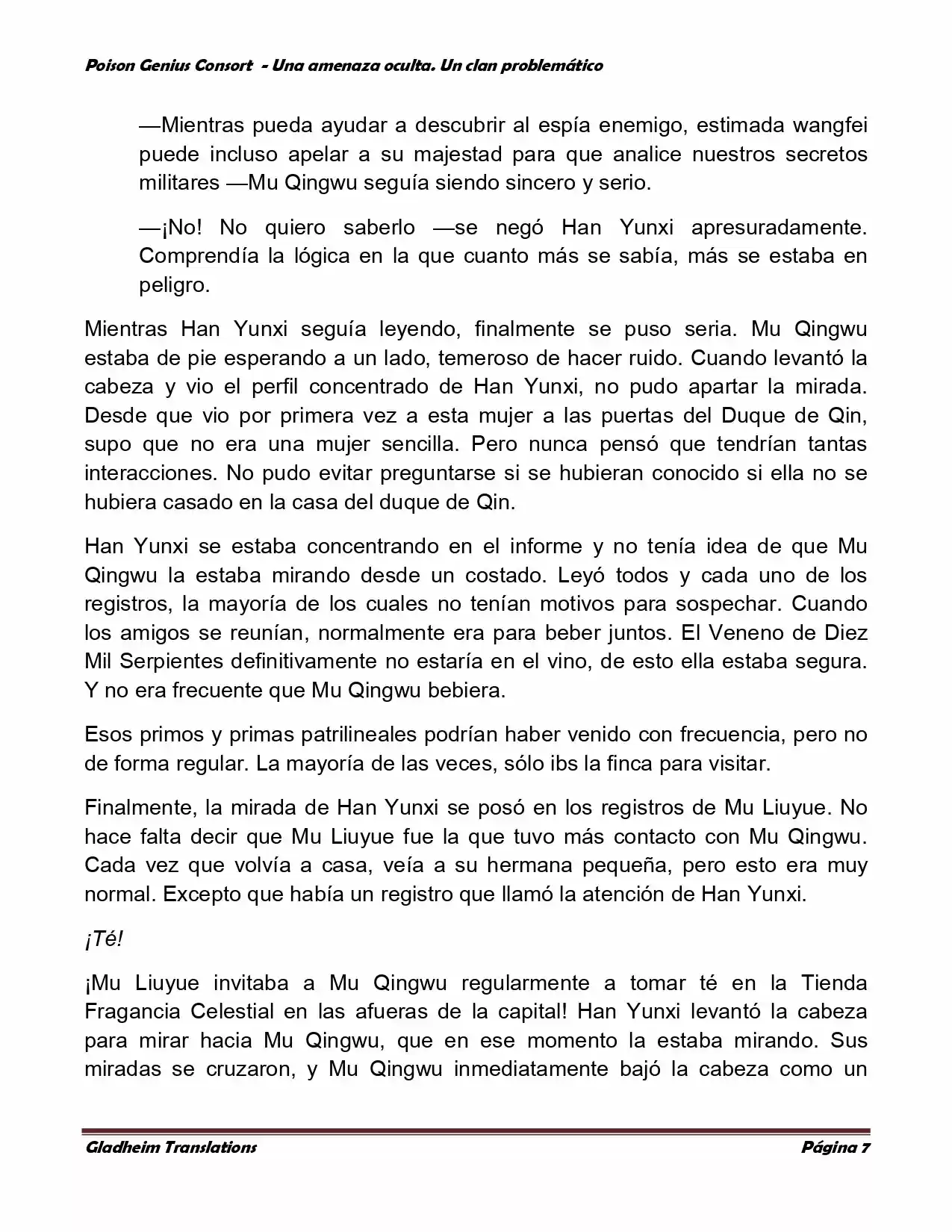 Poison Genious Consort (Novela) - Capítulo 105 - Página 7 - LectorTMOo