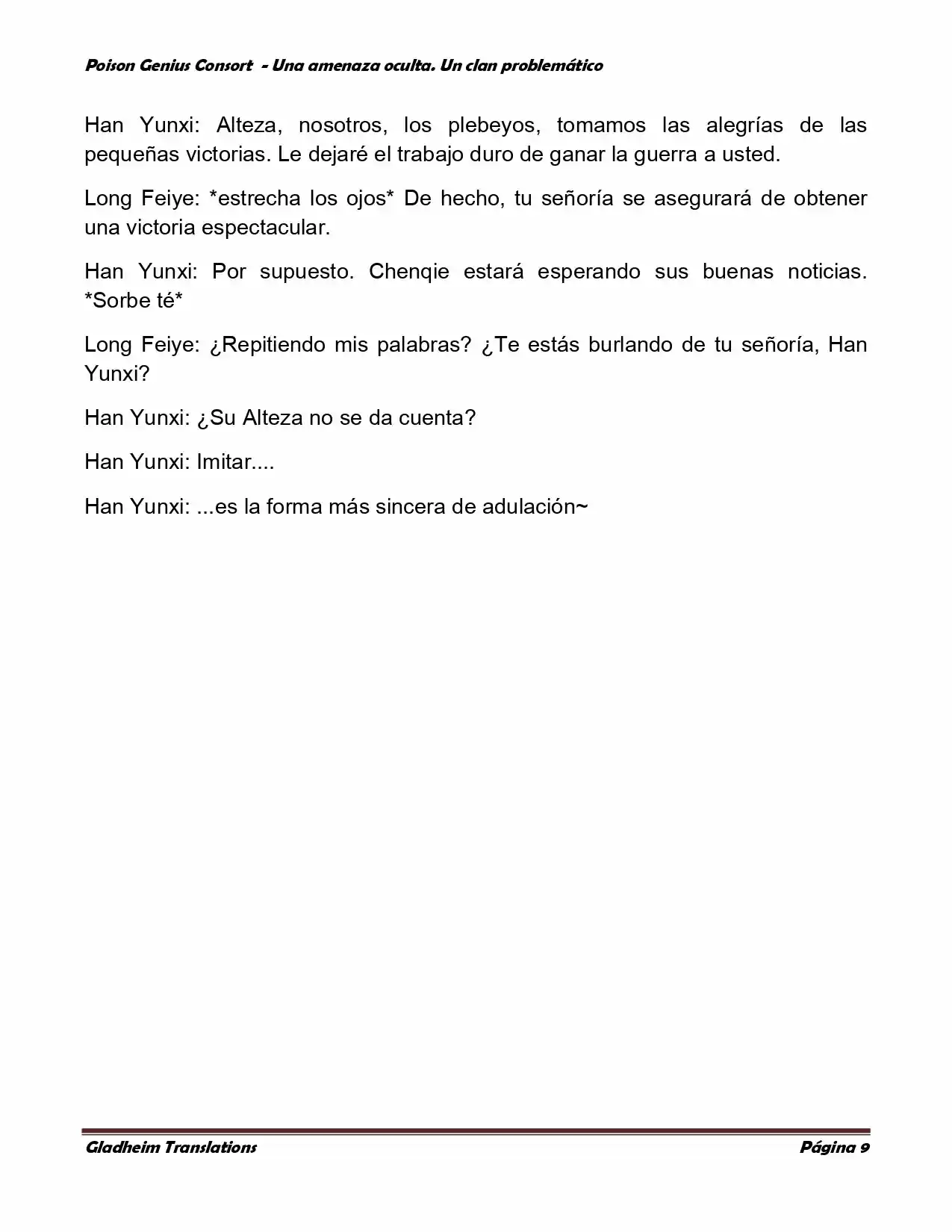 Poison Genious Consort (Novela) - Capítulo 105 - Página 9 - LectorTMOo