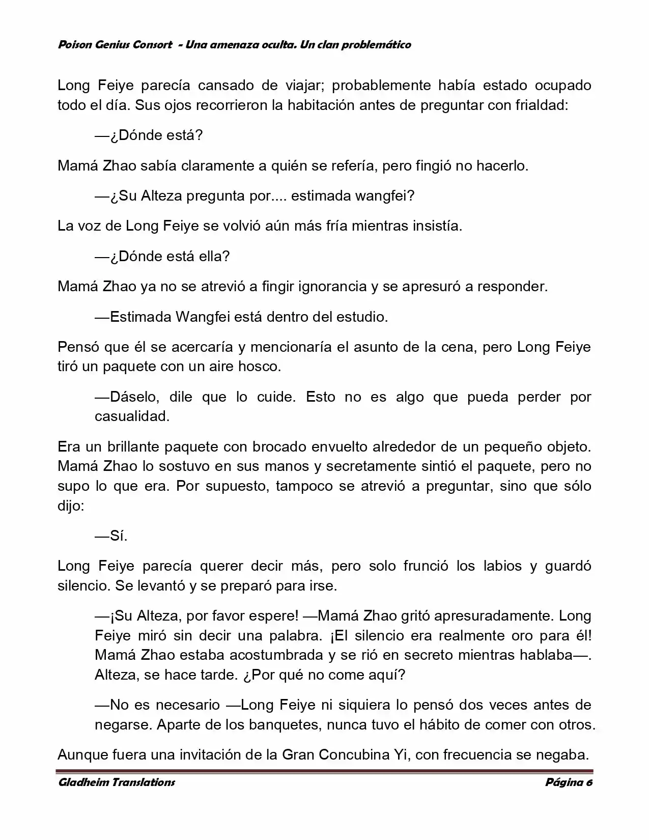 Poison Genious Consort (Novela) - Capítulo 106 - Página 6 - LectorTMOo