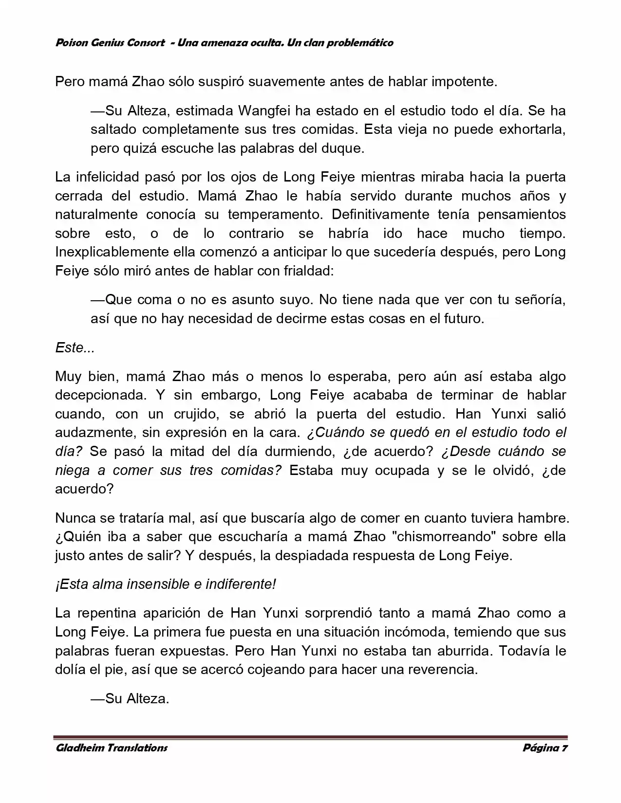 Poison Genious Consort (Novela) - Capítulo 106 - Página 7 - LectorTMOo