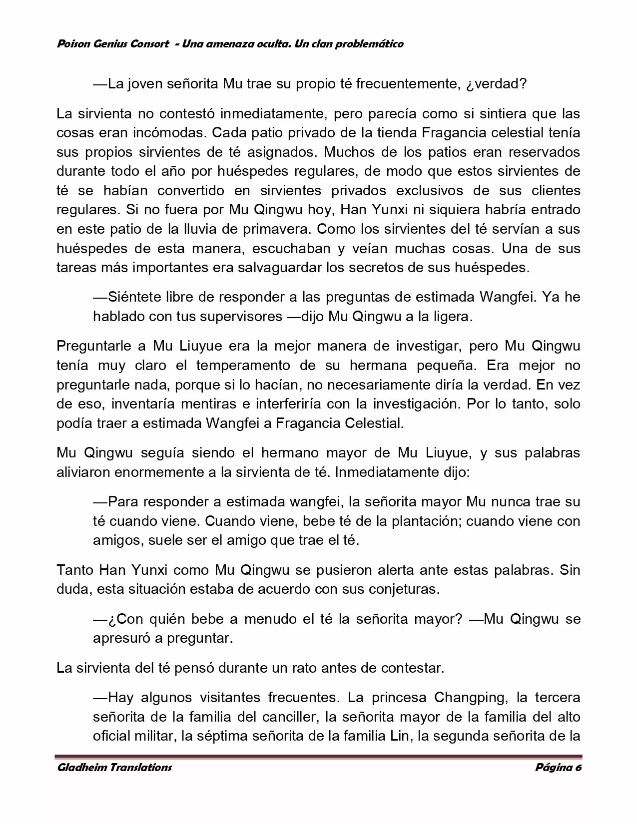 Poison Genious Consort (Novela) - Capítulo 108 - Página 6 - LectorTMOo