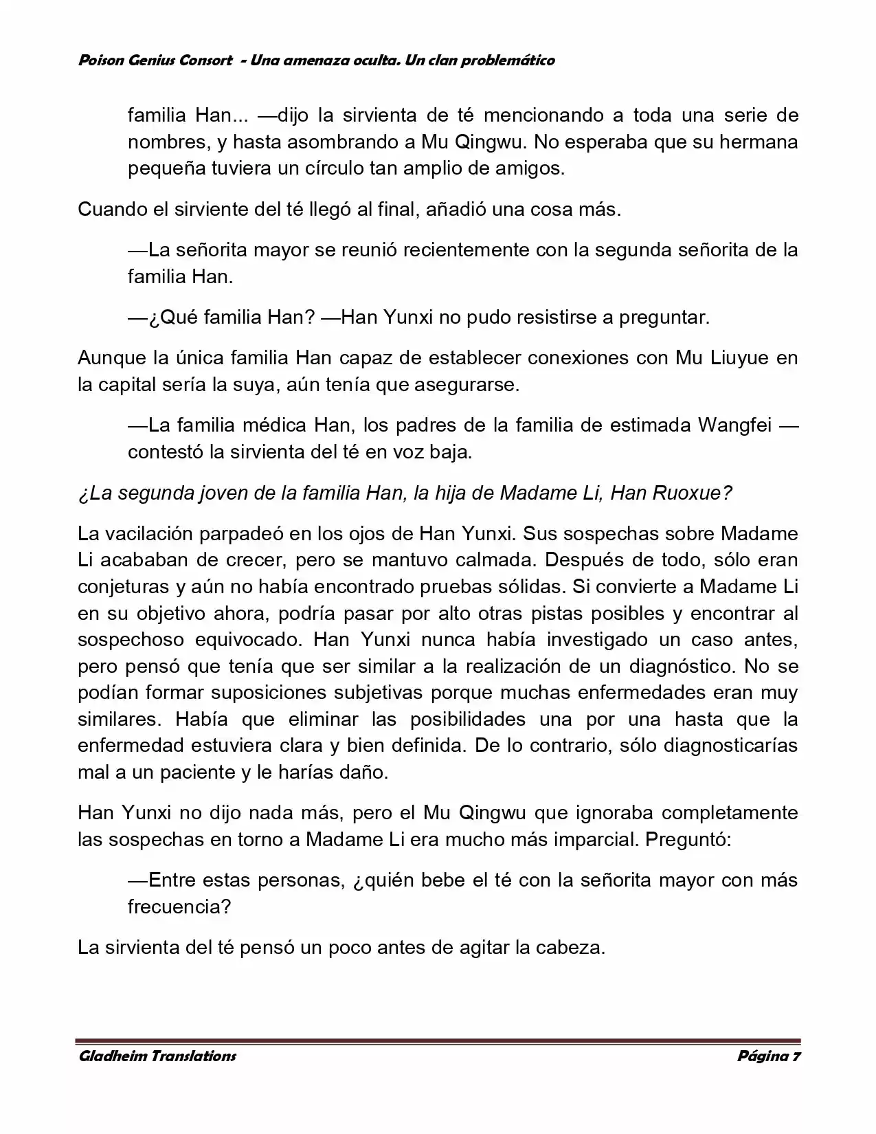 Poison Genious Consort (Novela) - Capítulo 108 - Página 7 - LectorTMOo