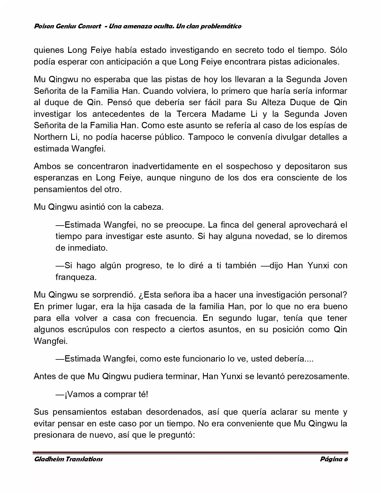 Poison Genious Consort (Novela) - Capítulo 109 - Página 6 - LectorTMOo