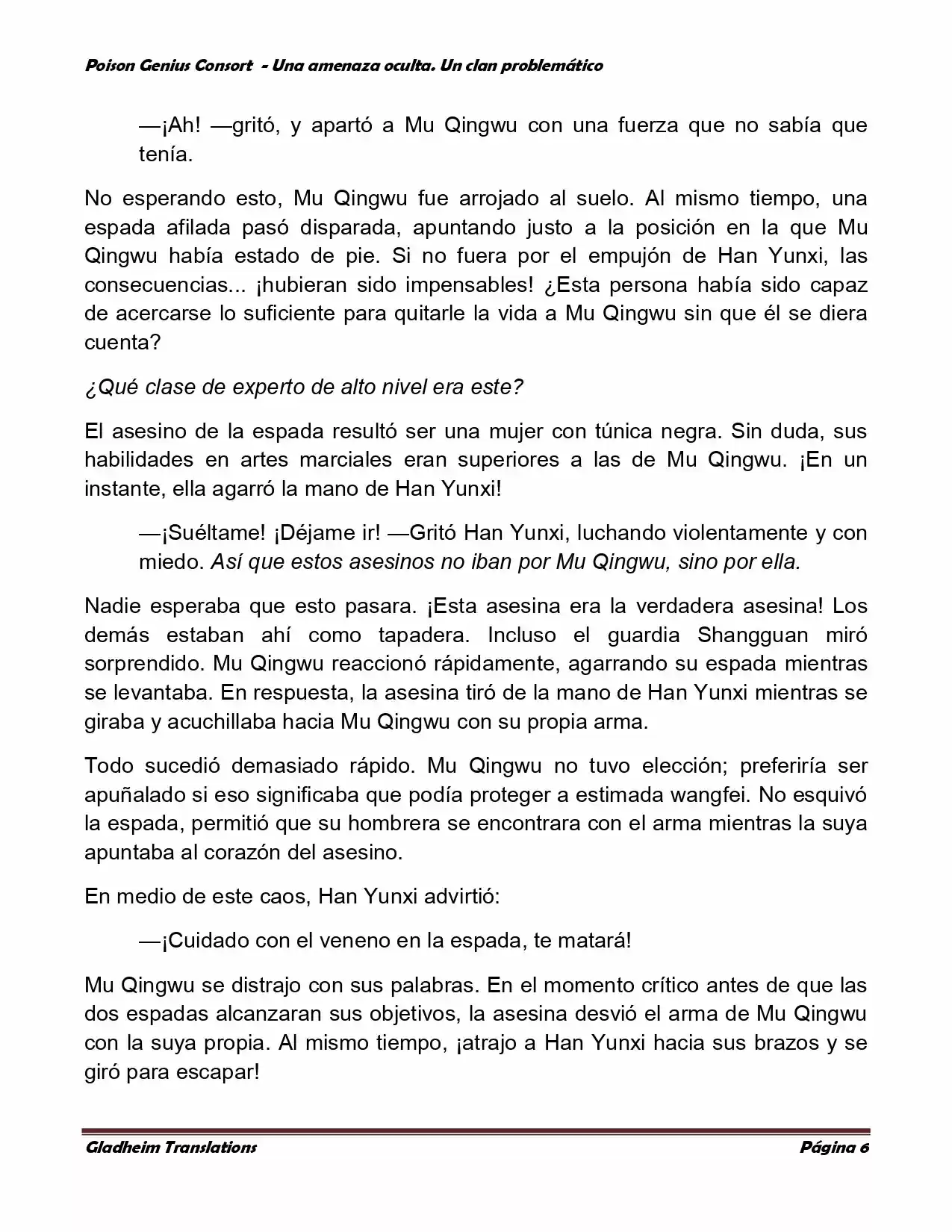 Poison Genious Consort (Novela) - Capítulo 110 - Página 6 - LectorTMOo