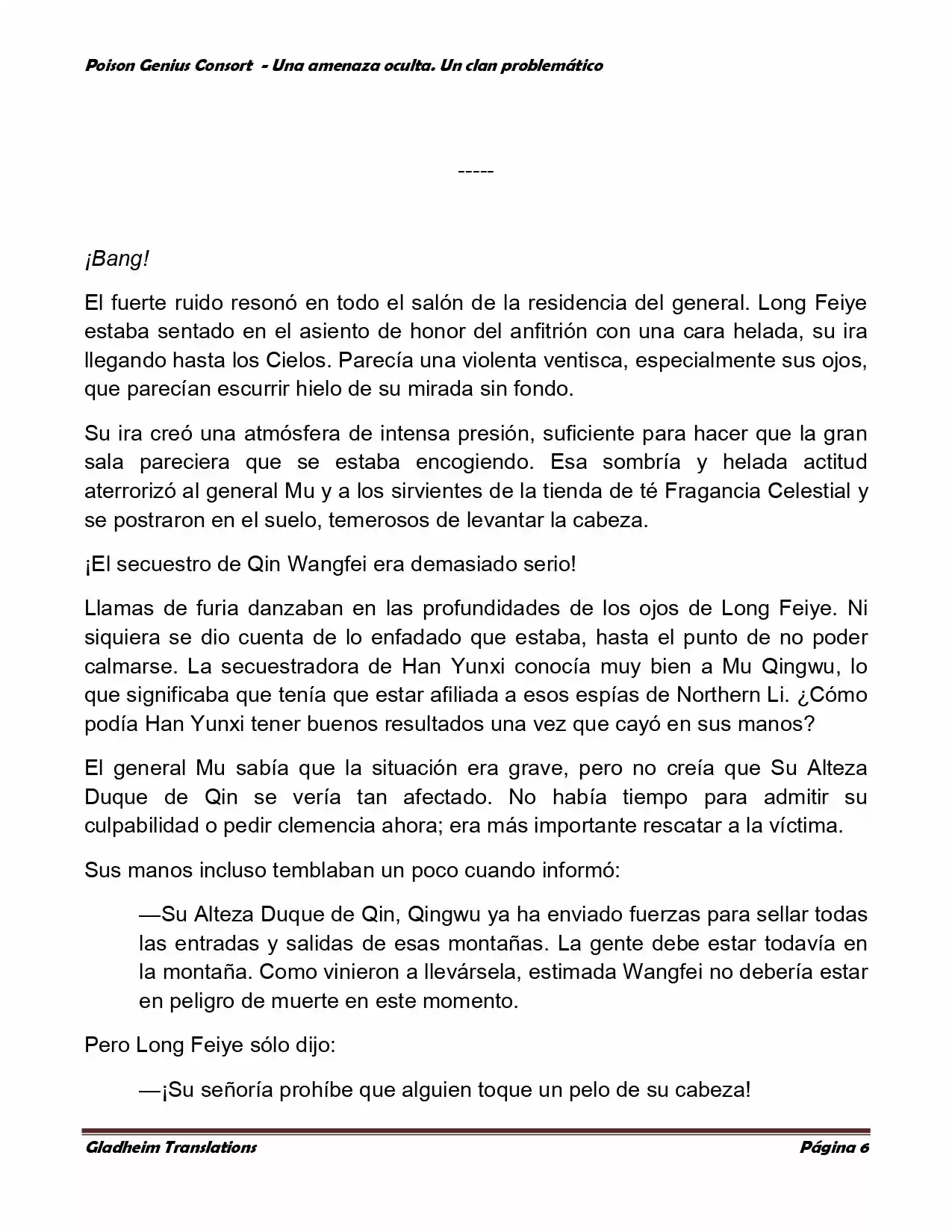 Poison Genious Consort (Novela) - Capítulo 111 - Página 6 - LectorTMOo