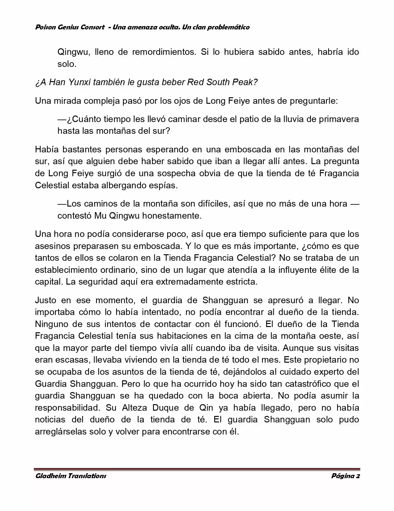Poison Genious Consort (Novela) - Capítulo 112 - Página 2 - LectorTMOo