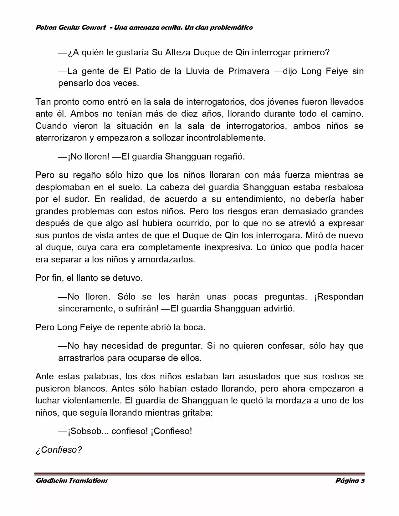 Poison Genious Consort (Novela) - Capítulo 112 - Página 5 - LectorTMOo