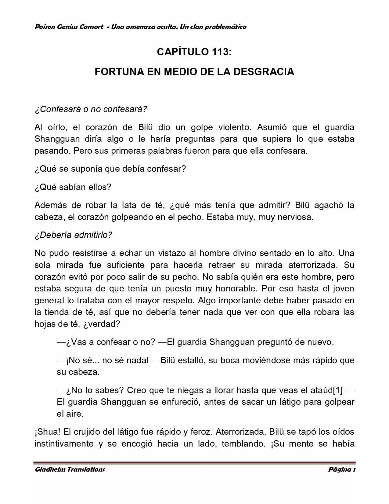 Poison Genious Consort (Novela) - Capítulo 113 - Página 1 - LectorTMOo