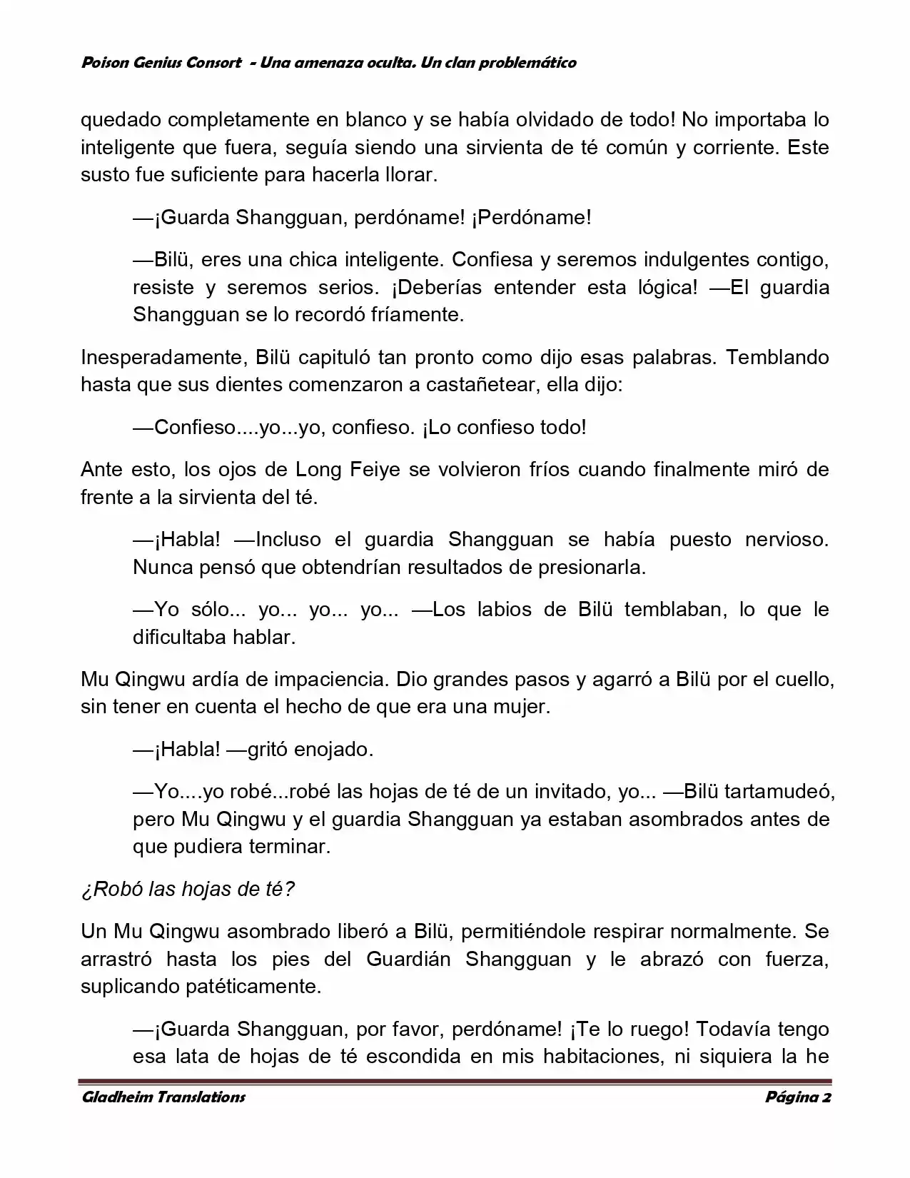 Poison Genious Consort (Novela) - Capítulo 113 - Página 2 - LectorTMOo
