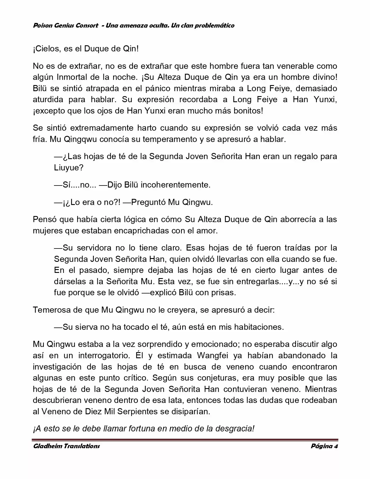 Poison Genious Consort (Novela) - Capítulo 113 - Página 4 - LectorTMOo