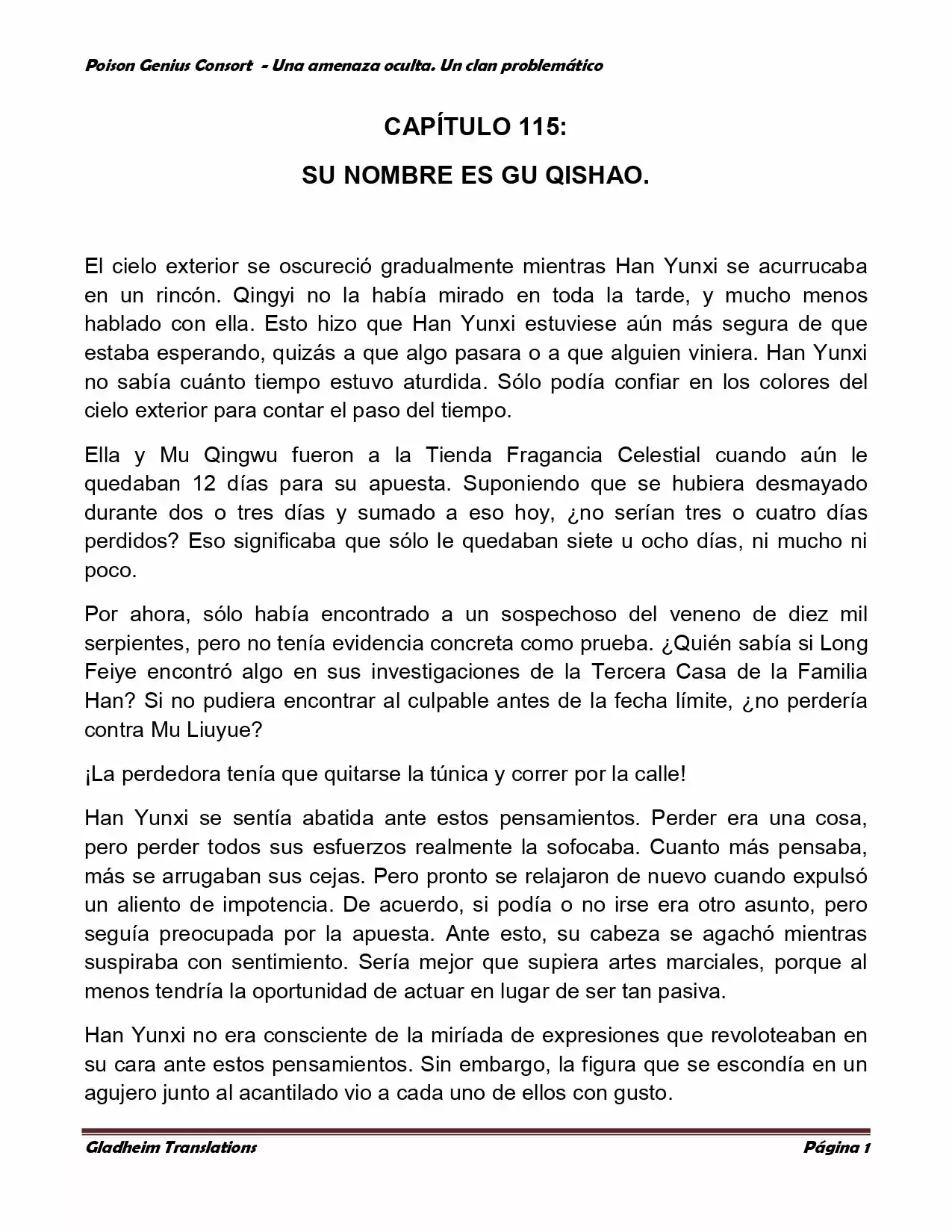 Poison Genious Consort (Novela) - Capítulo 115 - Página 1 - LectorTMOo