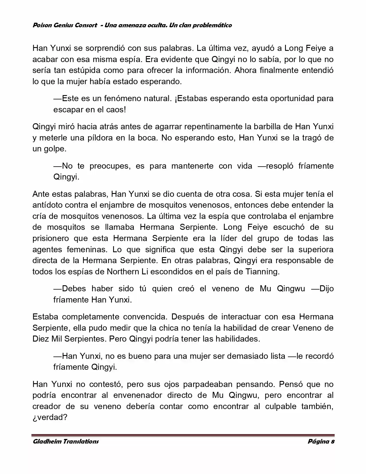 Poison Genious Consort (Novela) - Capítulo 116 - Página 8 - LectorTMOo