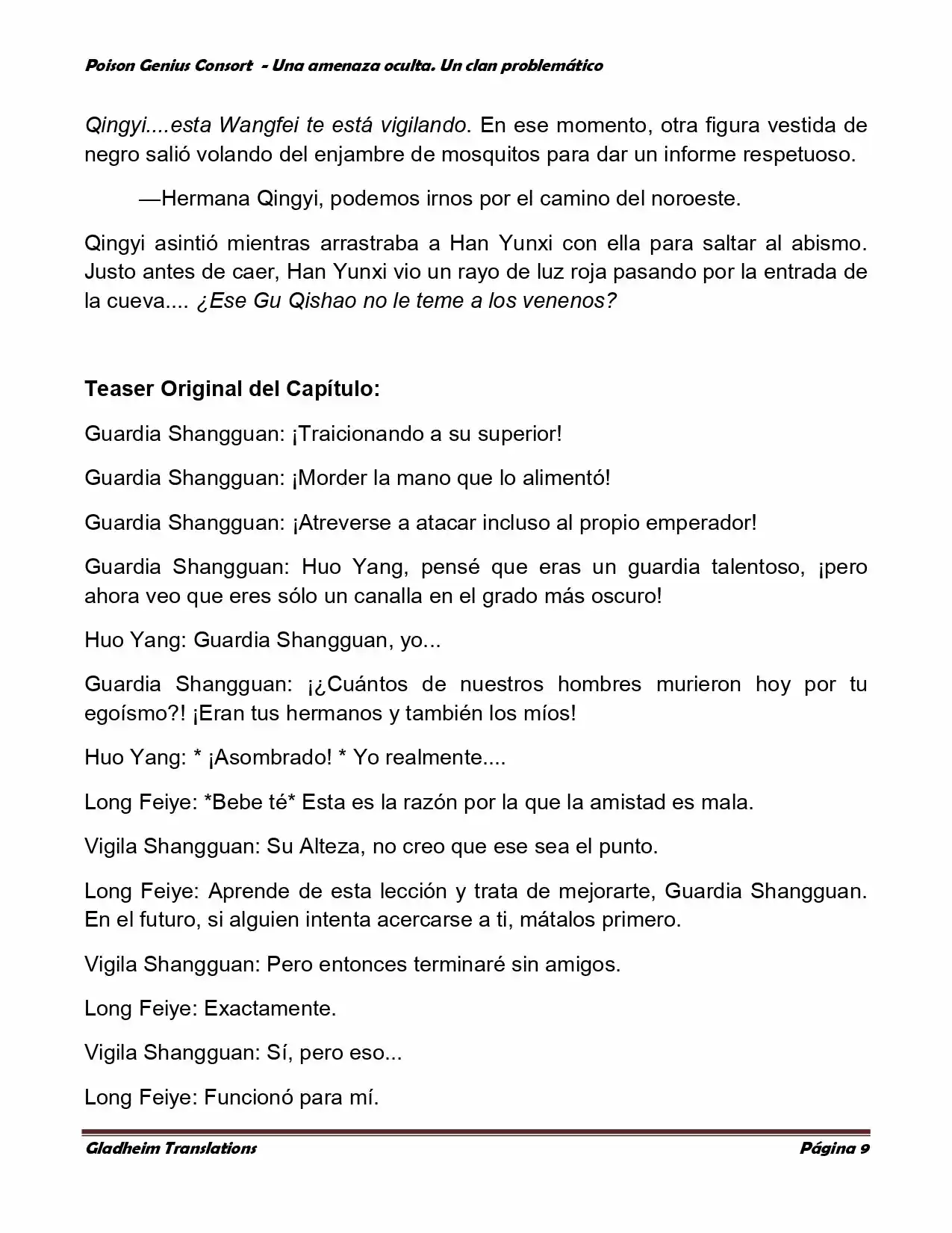 Poison Genious Consort (Novela) - Capítulo 116 - Página 9 - LectorTMOo