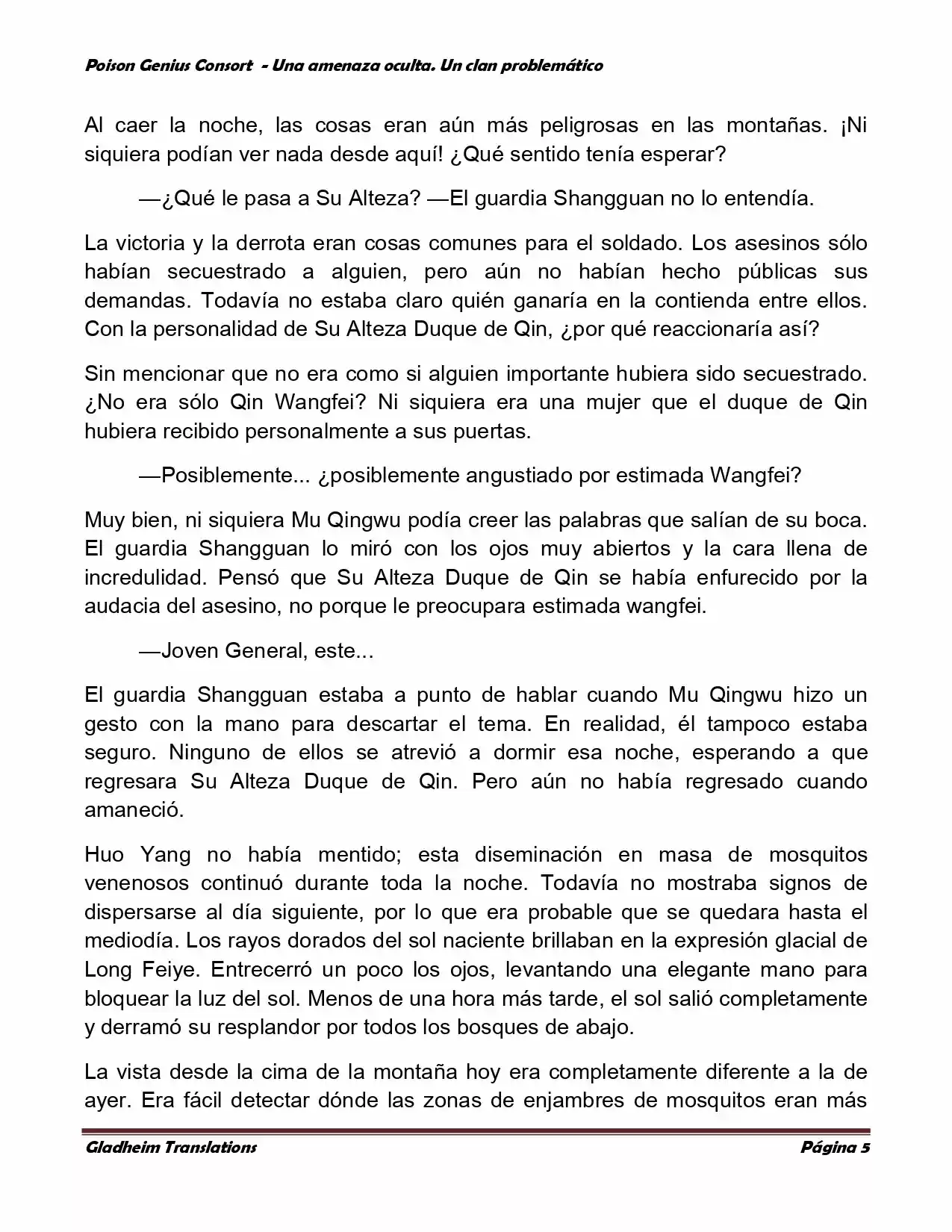 Poison Genious Consort (Novela) - Capítulo 117 - Página 5 - LectorTMOo