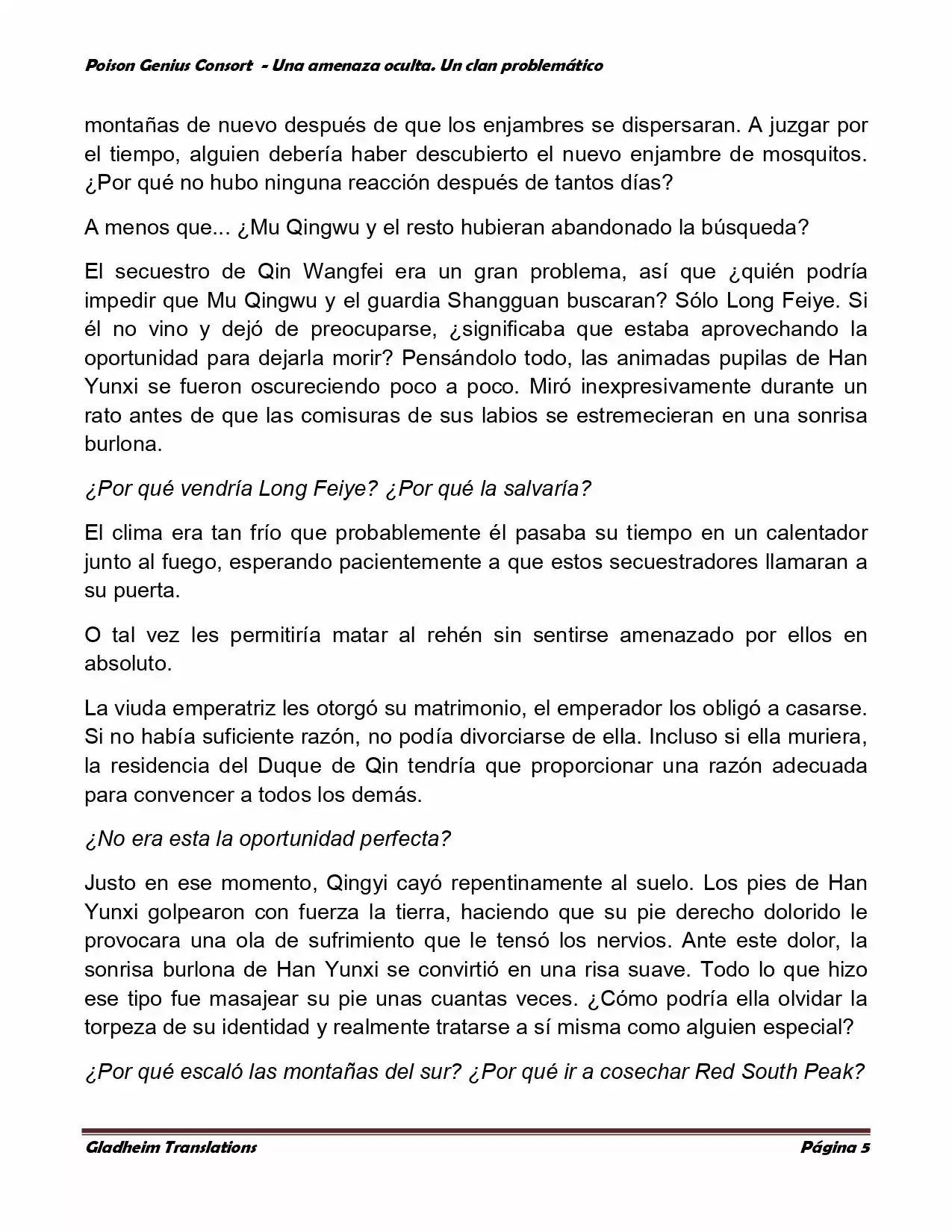 Poison Genious Consort (Novela) - Capítulo 118 - Página 5 - LectorTMOo