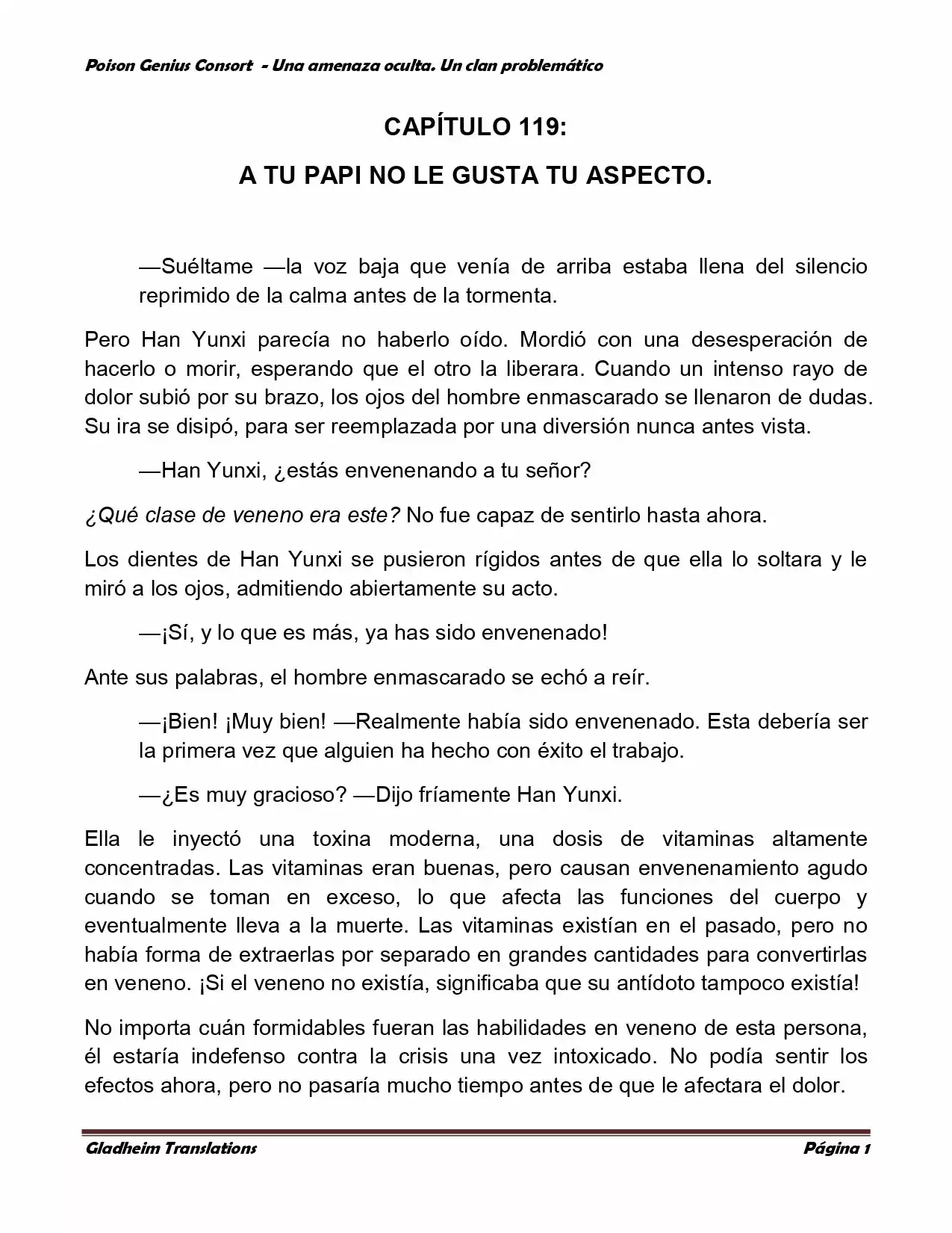 Poison Genious Consort (Novela) - Capítulo 119 - Página 1 - LectorTMOo